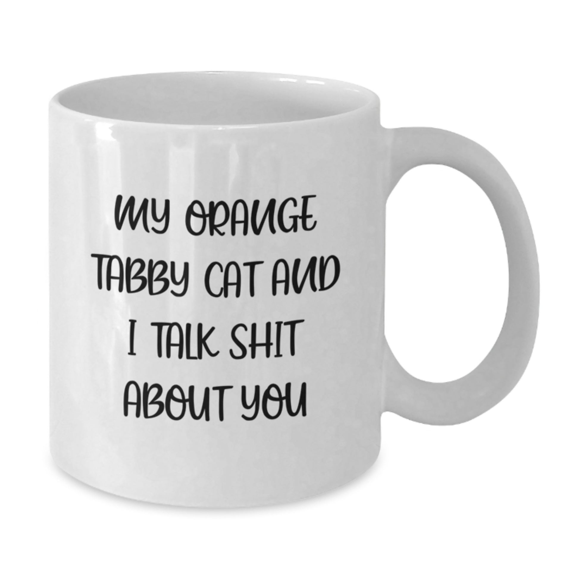 Gifts from Men for Orange Tabby Cat Lovers on Father's Day - Funny Orange Tabby Cat and Me White Coffee Mug - Additional