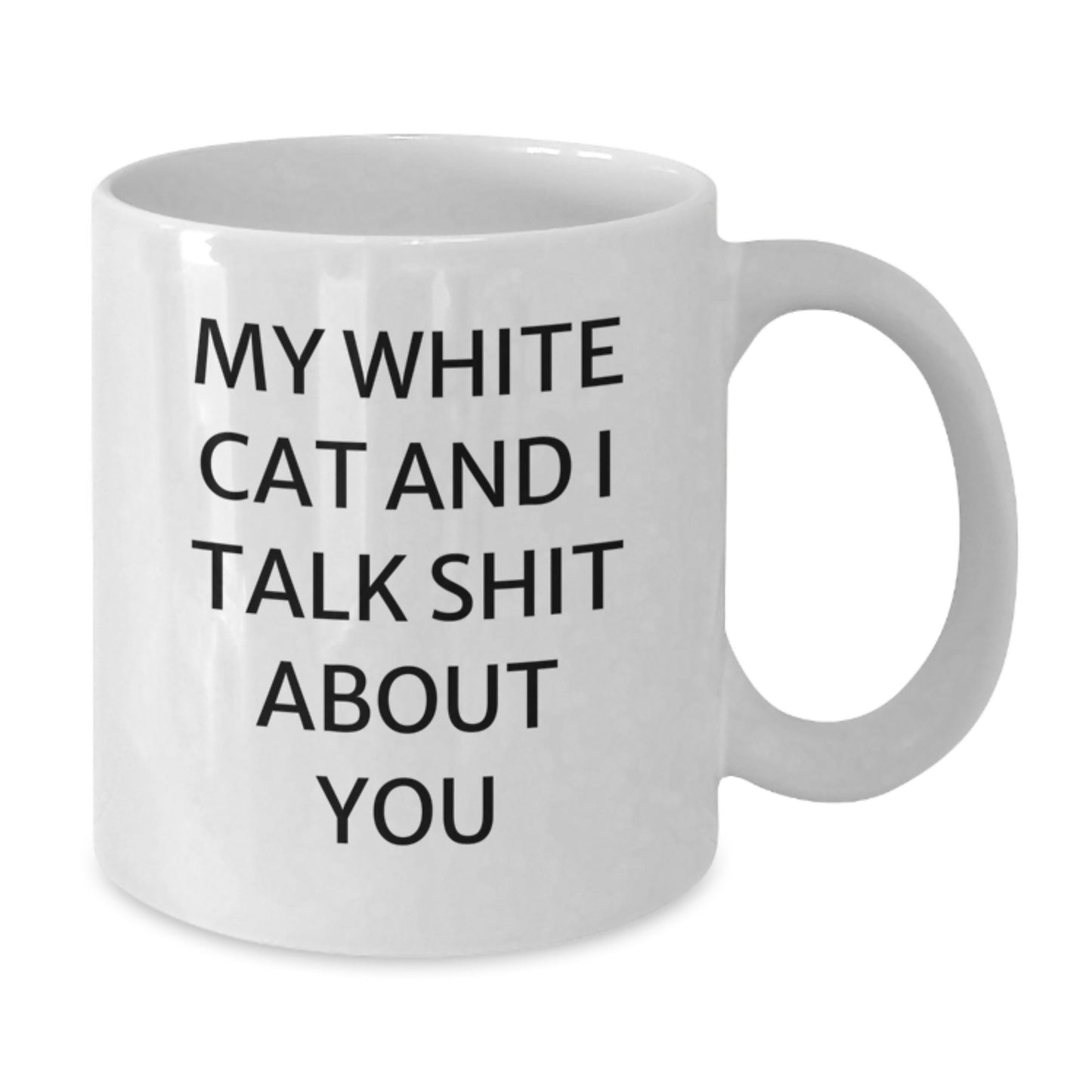 Funny White Cat White Coffee Mug Gifts from Friends for Birthday Unique - Additional