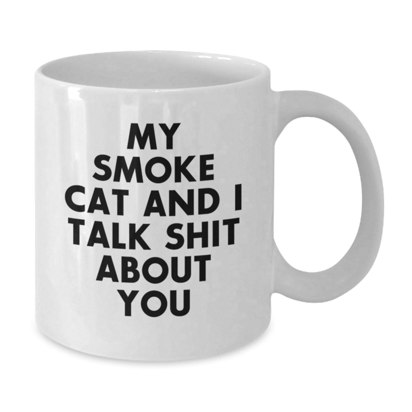 Funny Smoke Cat White Coffee Mug, Unique Christmas Unique Gifts from Friends to Family with a Sarcastic Quote, White Ceramic Mug Perfect for Office or Home - Additional