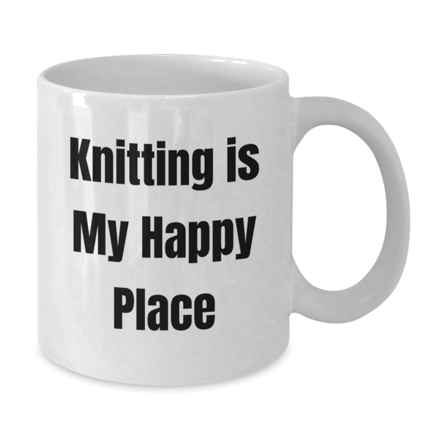 Knitting Enthusiast Funny Quote White Coffee Mug, Ideal Gift for Knitting Friends on Mother's Day, Unique Gifts from Family - Additional