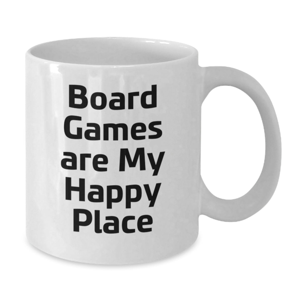 Funny Board Games Gifts for Him, White Coffee Mug, 'Board Games Are My Happy Place' Quote, Birthday Unique Gifts from Friends and Family - Additional