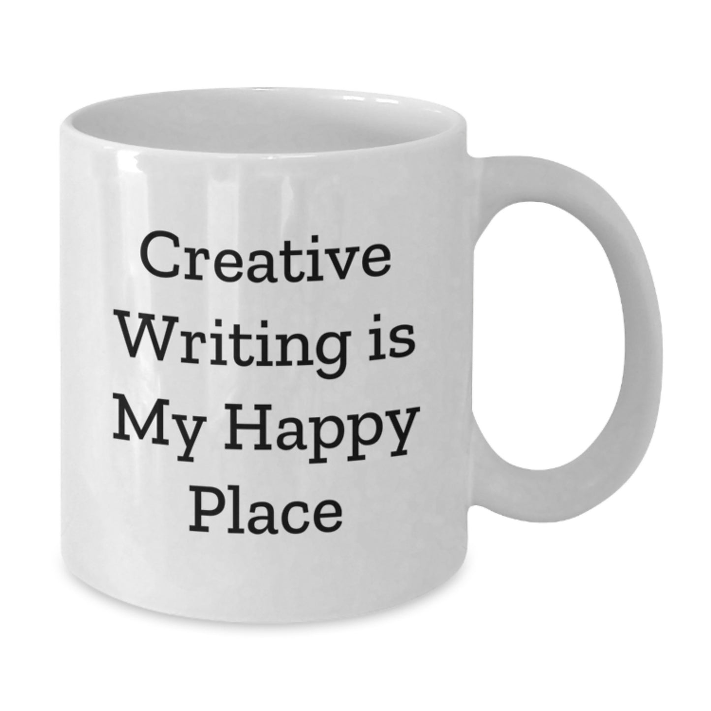 Creative Writing Inspirational Gifts from Friends for Valentine's White Coffee Mug - 'Creative Writing Is My Happy Place' - Additional