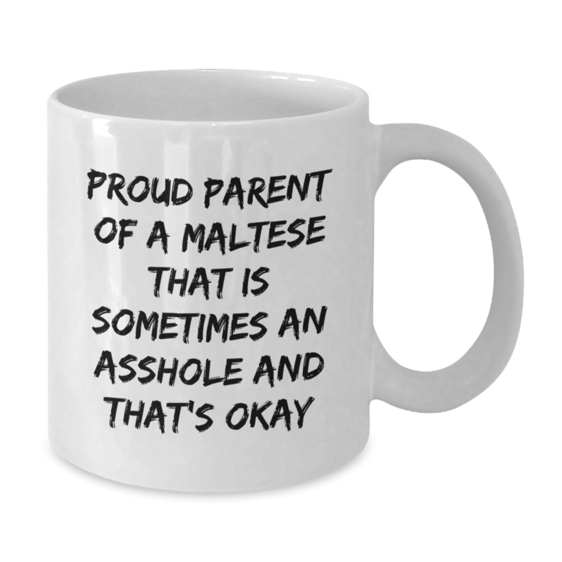 Funny Maltese Dog Gifts for Maltese Dog Lovers - Proud Parent White Coffee Mug, Birthday Unique Gifts from Friends to Family - Additional