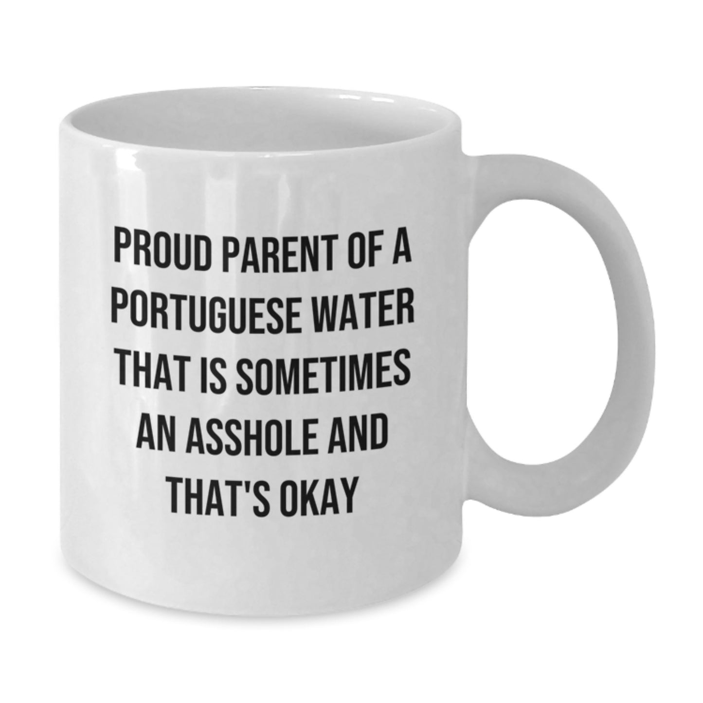 Funny Gifts for Portuguese Water Dog Parents, White Coffee Mug with Proud Parent Quote, Perfect for Graduation Unique Gifts from Family - Additional