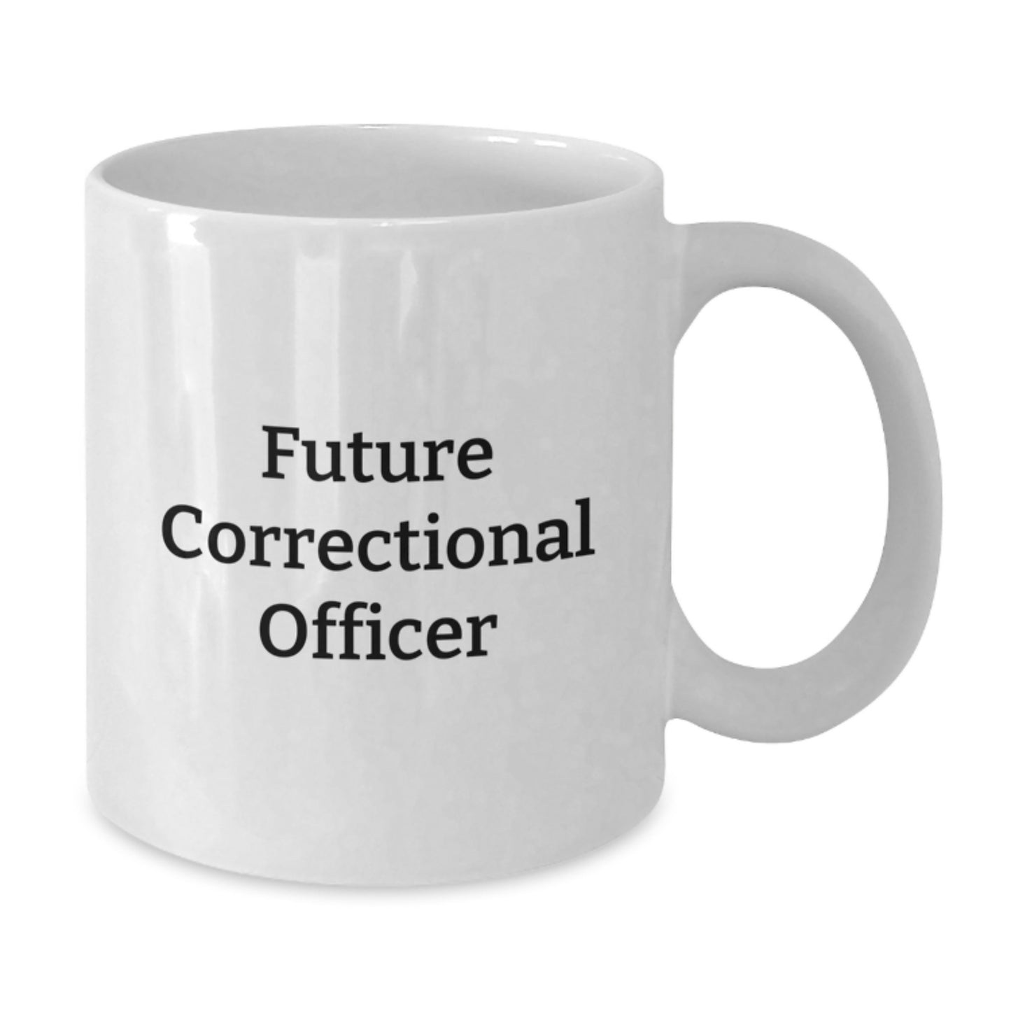 Funny Correctional Officer Gifts from Friends for Christmas - 'Future Correctional Officer' White Coffee Mug - Additional