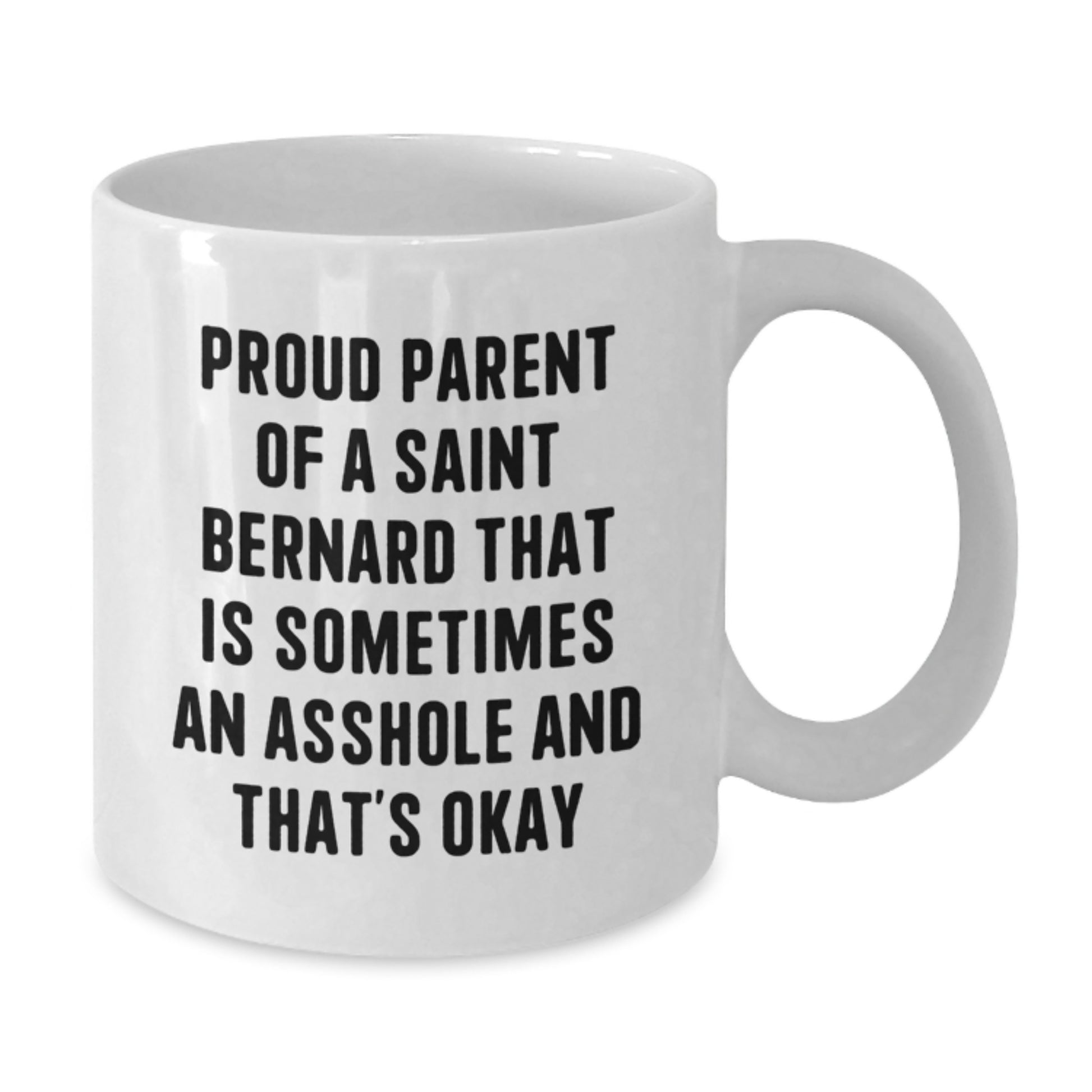 Funny Saint Bernard Dog Gifts for Proud Parents, Gifts from Friends, Family, or Coworkers, White Coffee Mug, Saint Bernard Dog Lover Graduation Unique Gifts - Additional