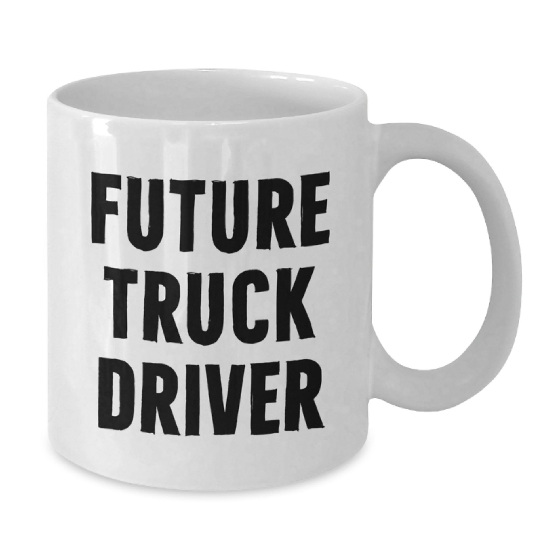 Funny Gift for Future Truck Driver, Birthday Unique Presents for Him, White Coffee Mug for Men - Additional