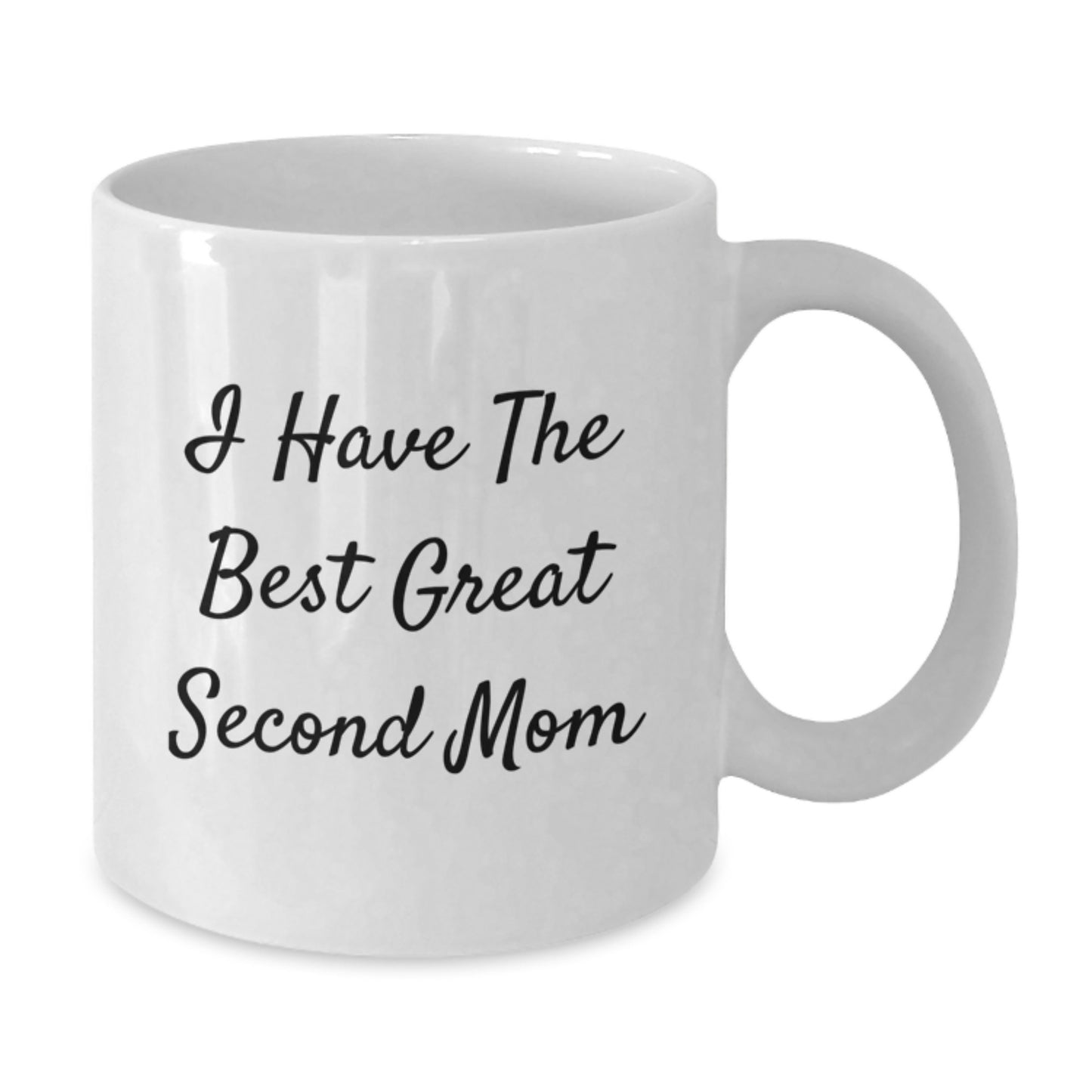 Funny Second Mom White Coffee Mugs Gifts from Family - Unique Mother's Day Presents for Her - Additional