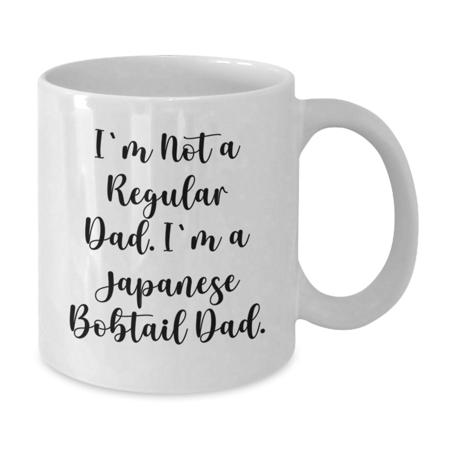 Funny Japanese Bobtail Cat Dad Gifts from Men to Friends for Christmas Unique White Coffee Mugs - Additional