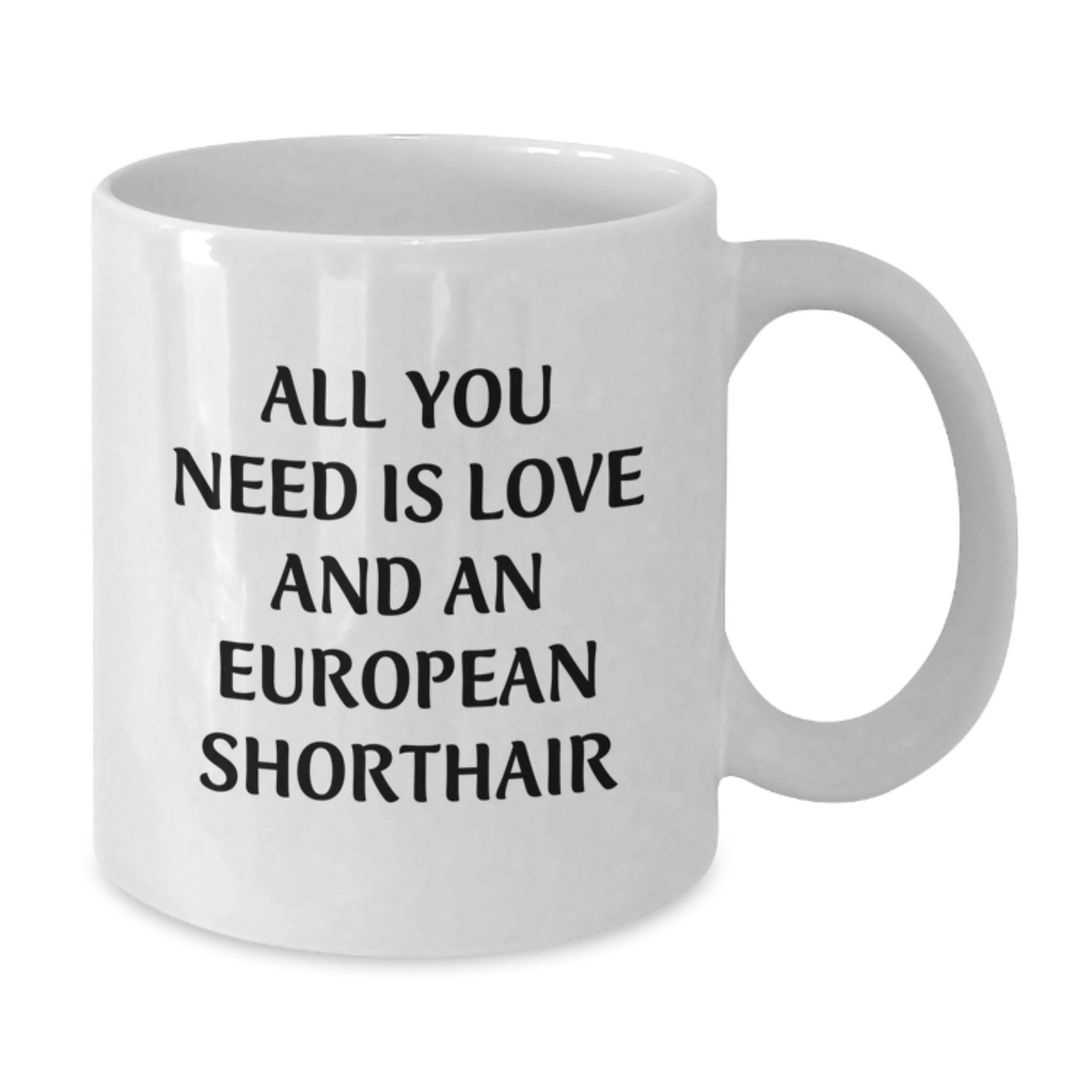 European Shorthair Cat Lovers White Coffee Mug, Funny Quote, Gifts from Friends, Gifts for European Shorthair Cat - Additional
