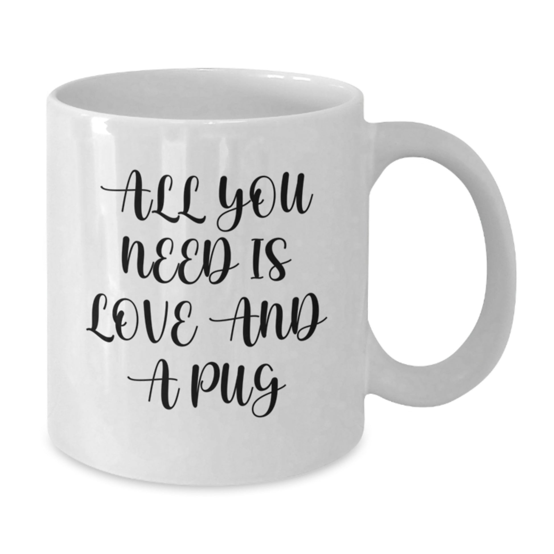 Pug Dog Lover Gifts from Friends and Family, Cute White Coffee Mug, Christmas Unique Presents for Women and Men - Additional