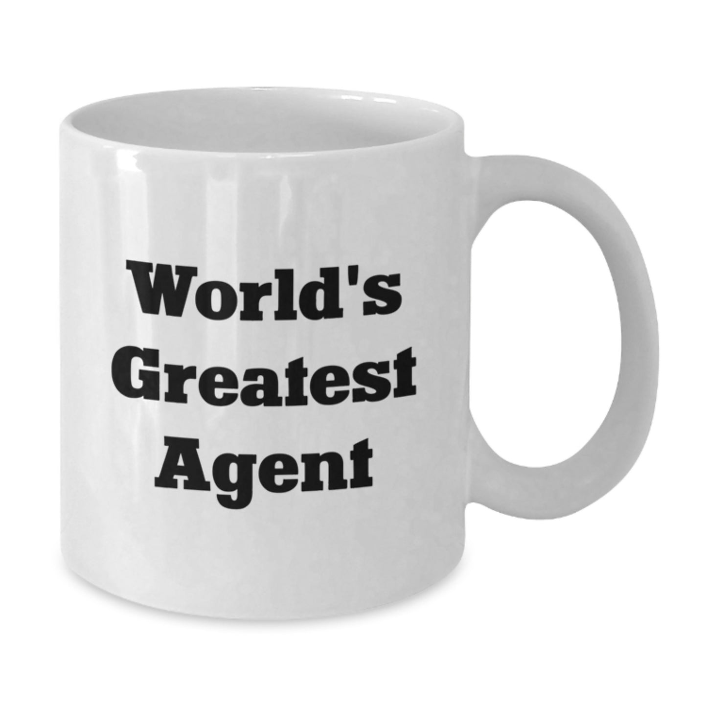Funny Agent Gifts from Friends Valentine's Unique Agent White Coffee Mugs, World's Greatest Agent Quote - Additional