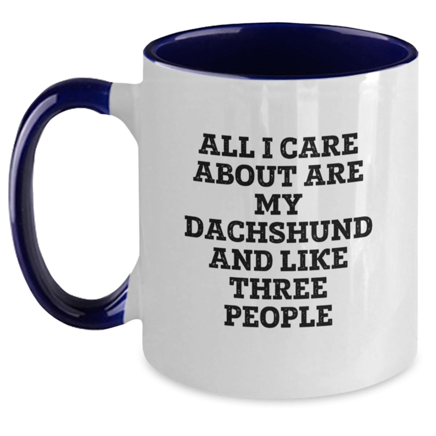 Funny Dachshund Dog Lover Gifts from Men to Friends for Valentine's Two Tone Coffee Mug - Main