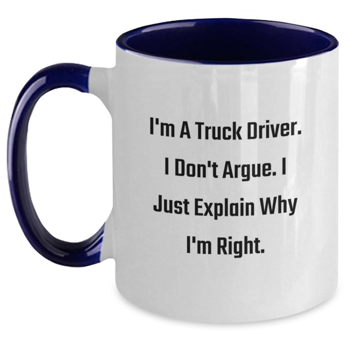 Truck Driver Keepsake 11oz Mug Black & White for Him – Birthday Gift - Main