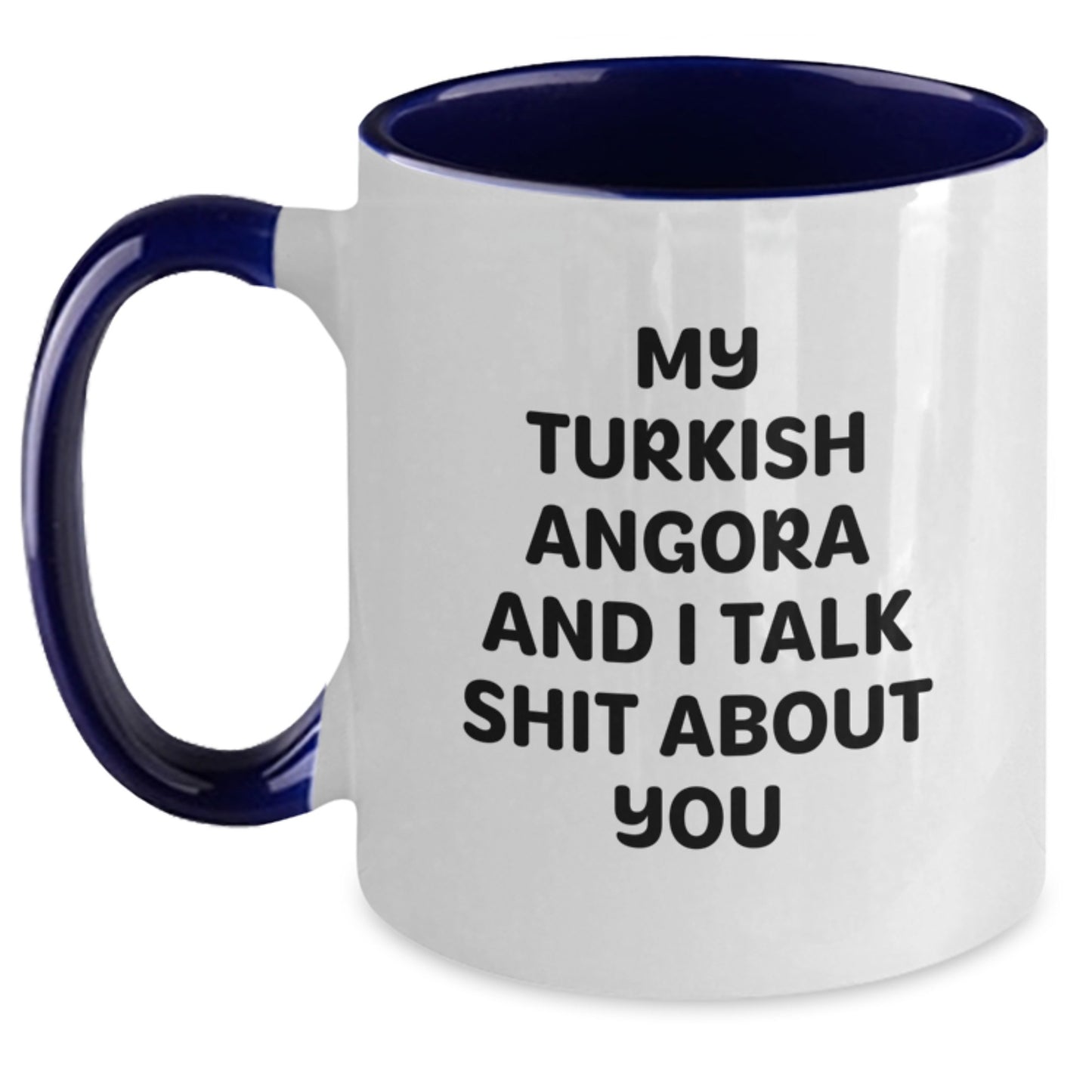 Turkish Angora Cat Lover's Funny Two Tone Coffee Mug for Graduation Unique Gifts from Friends to Family - Main