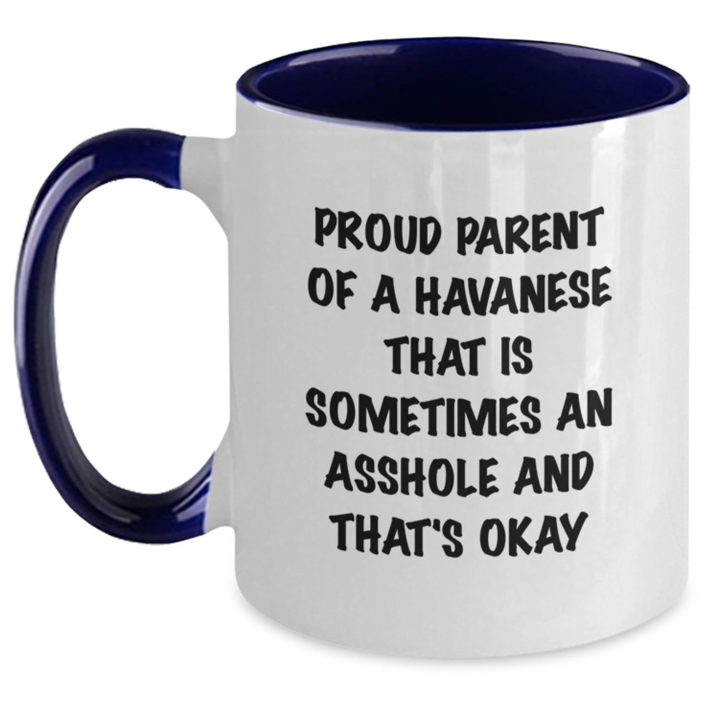Funny Havanese Dog Gifts for Him - Proud Parent Coffee Mug, Two Tone Mugs for Graduation Unique Gifts from Friends - Main