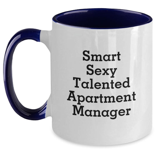 Funny Quote Funny Apartment Manager Gifts Two Tone Coffee Mugs for Men or Women from Family Friends Coworkers for Graduation Unique Gifts - Main