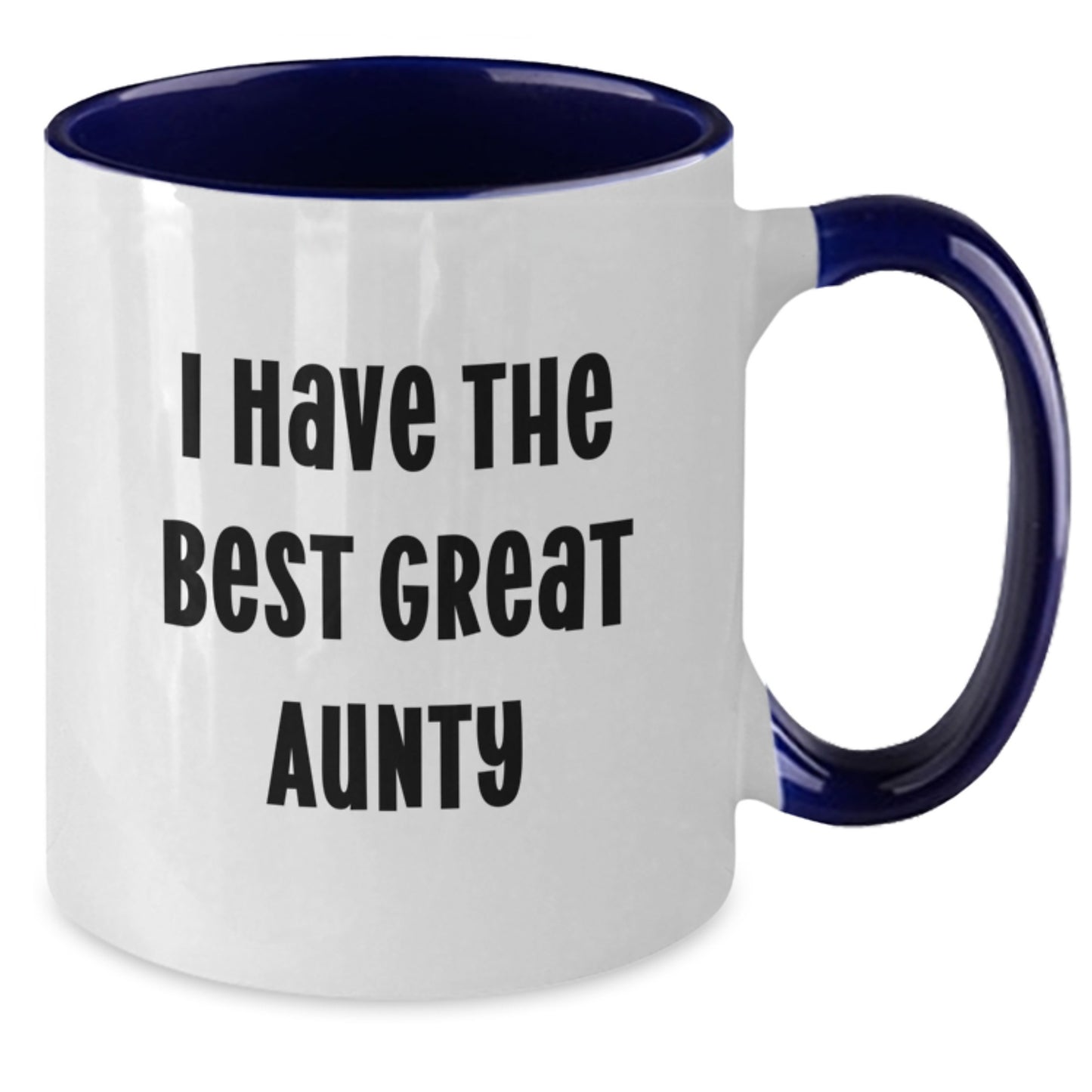 Funny Aunty Gifts from Family - Best Great Aunty Two Tone Coffee Mug for Graduation Unique Gifts - Additional