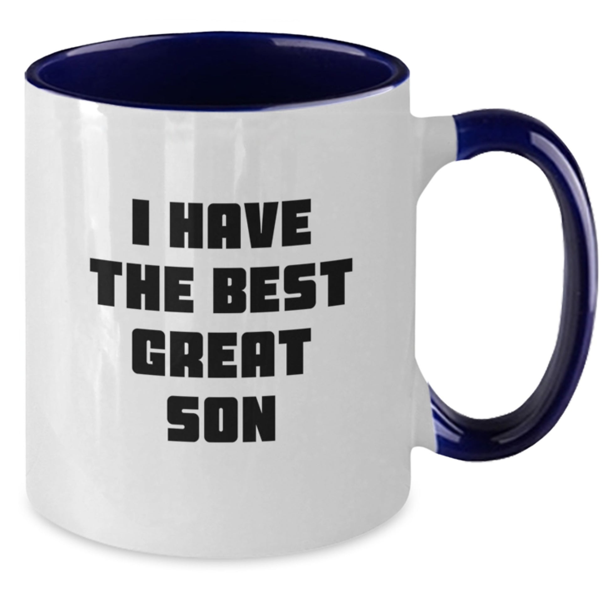 Funny Son Birthday Unique Gifts from Parents Two Tone Coffee Mug 'I Have The Best Great Son' - Additional