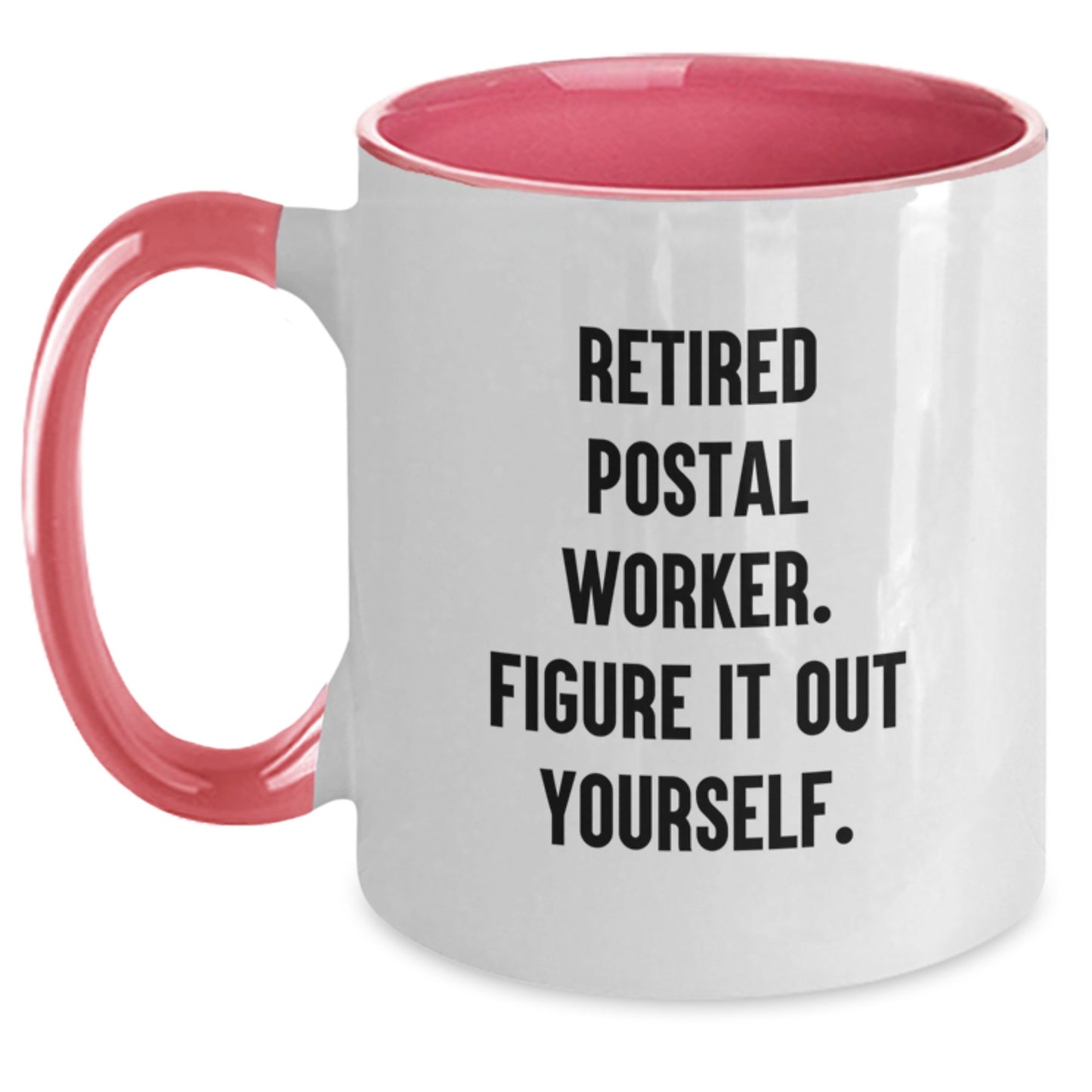 Funny Gifts from Friends for Postal Worker Men - Two Tone Coffee Mug with 'Figure It Out Yourself' Quote, Great Christmas Unique Ideas - Main