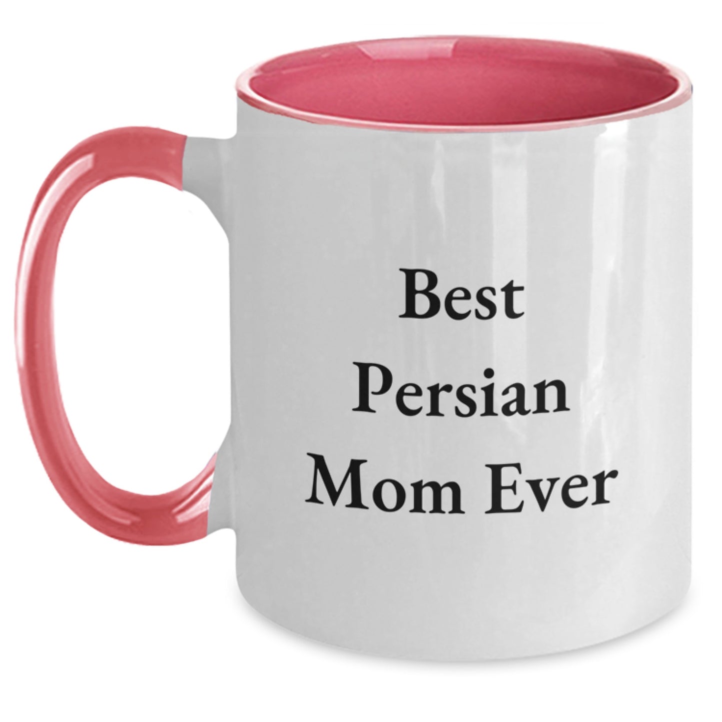 Funny Persian Cat Gifts for Mom from Friends, Unique Two Tone Coffee Mug for Graduation, Best Persian Mom Ever - Main