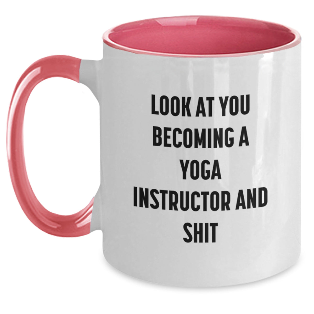 Playful Yoga Instructor Two Tone Mug for Friends Birthday Gift - Main