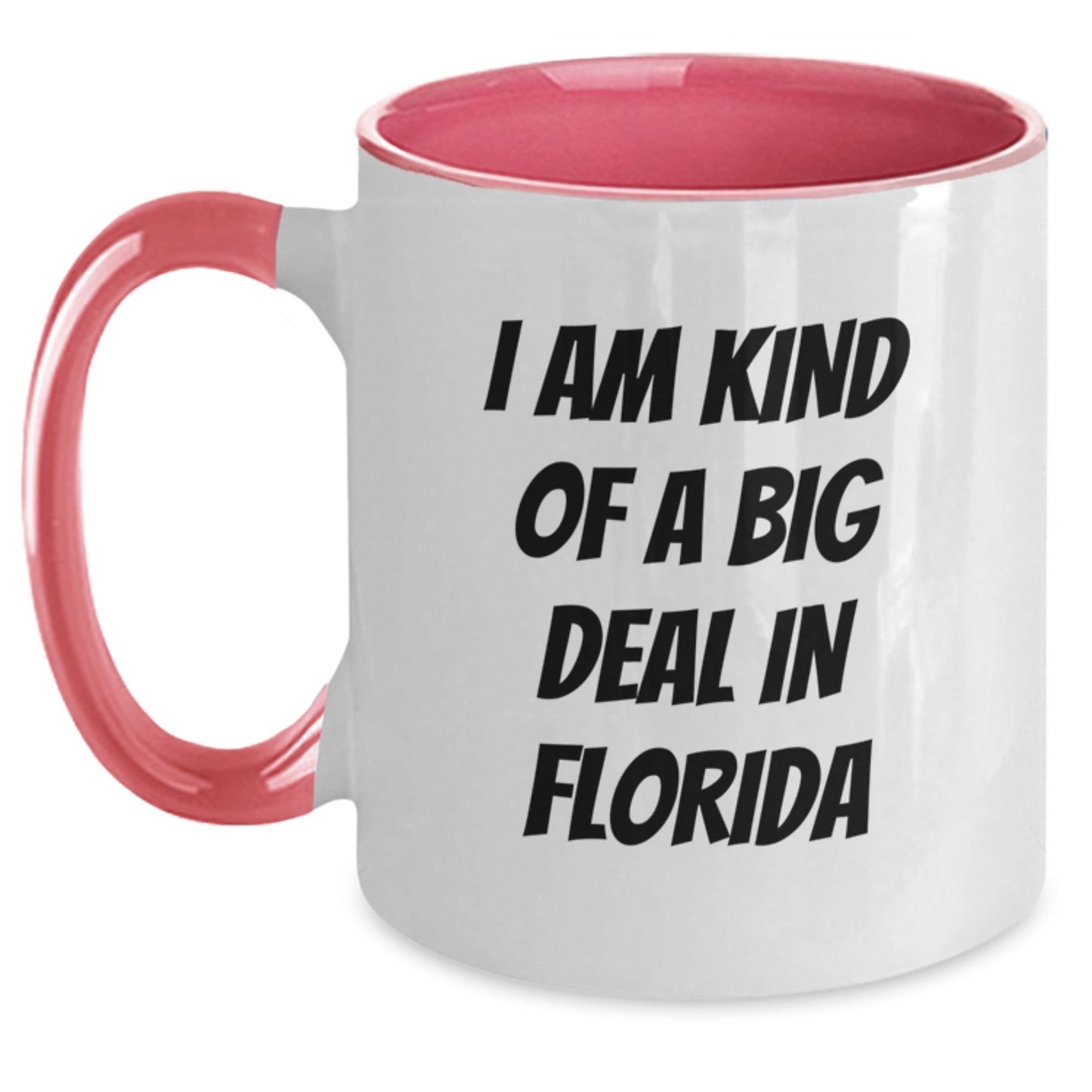 Florida Gifts from Friends for Men and Women - Two Tone Coffee Mug, Funny Quote, Black and White, Red and White, Navy and White, Pink and White, 11oz Ceramic - Main