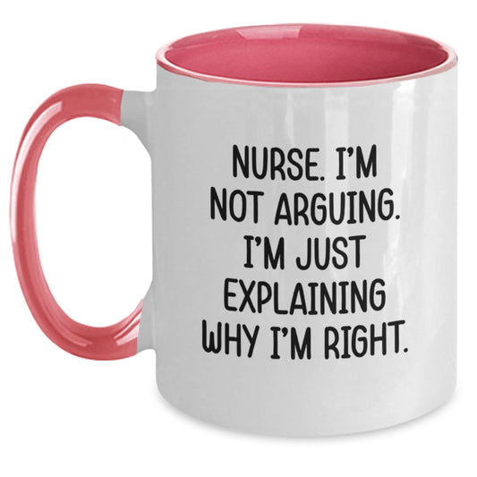 Nurse Humor Funny Two Tone Coffee Mug Gifts from Friends to Nurse, Birthday Unique Presents for Nurse - Main