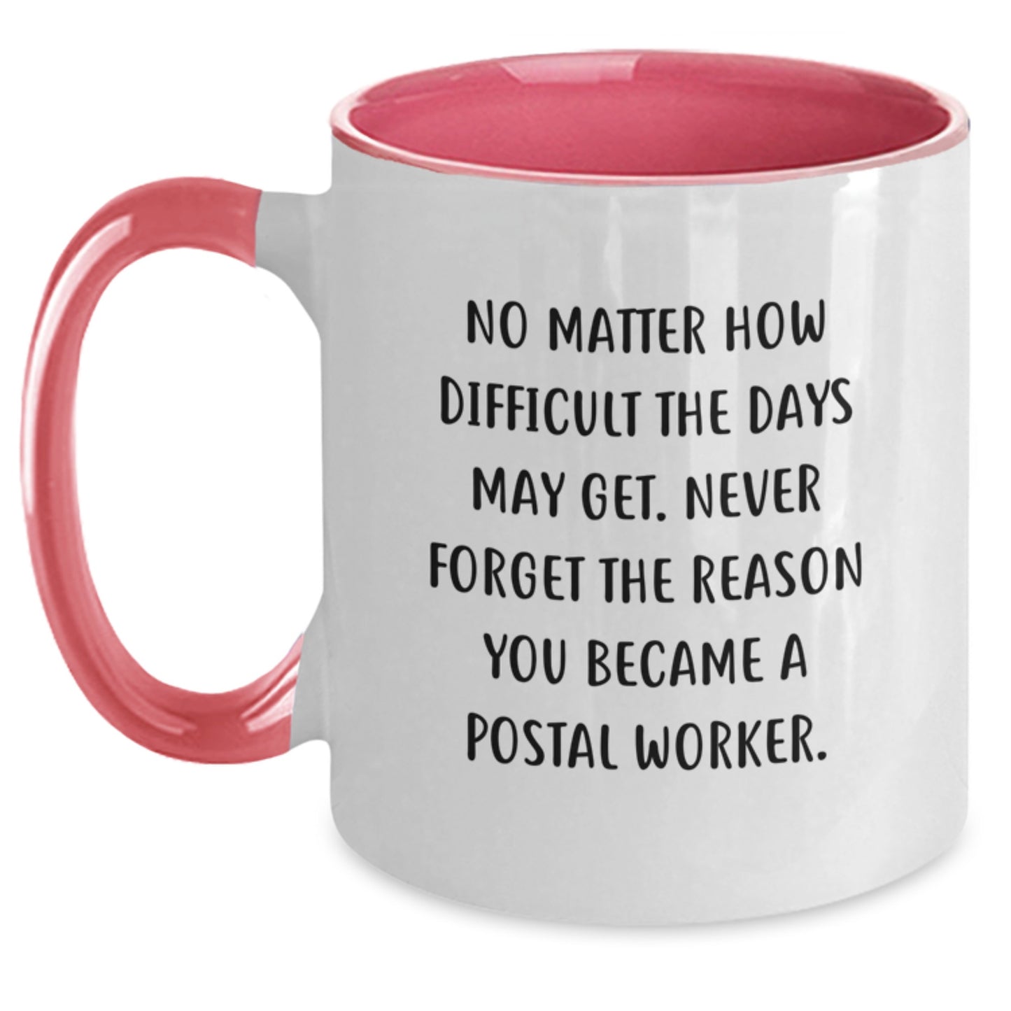 Christmas Unique Gifts for Postal Workers, Funny Inspirational Quote Two Tone Coffee Mugs for Men Women Coworkers Family - Main