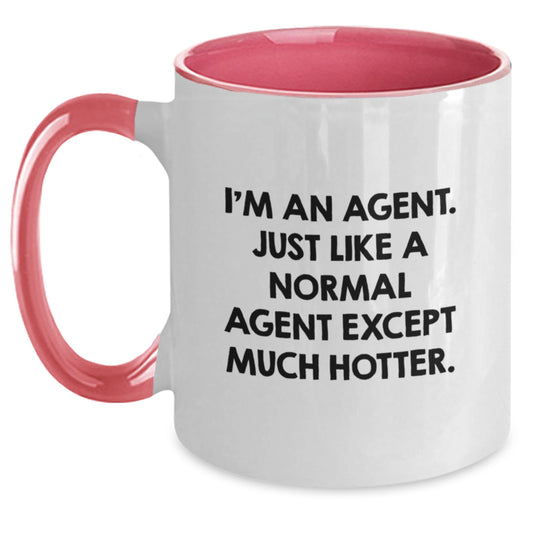 Funny Agent Gifts Two Tone Coffee Mug, I'm An Agent, Birthday Unique Agent Gifts for Agent Friends - Main