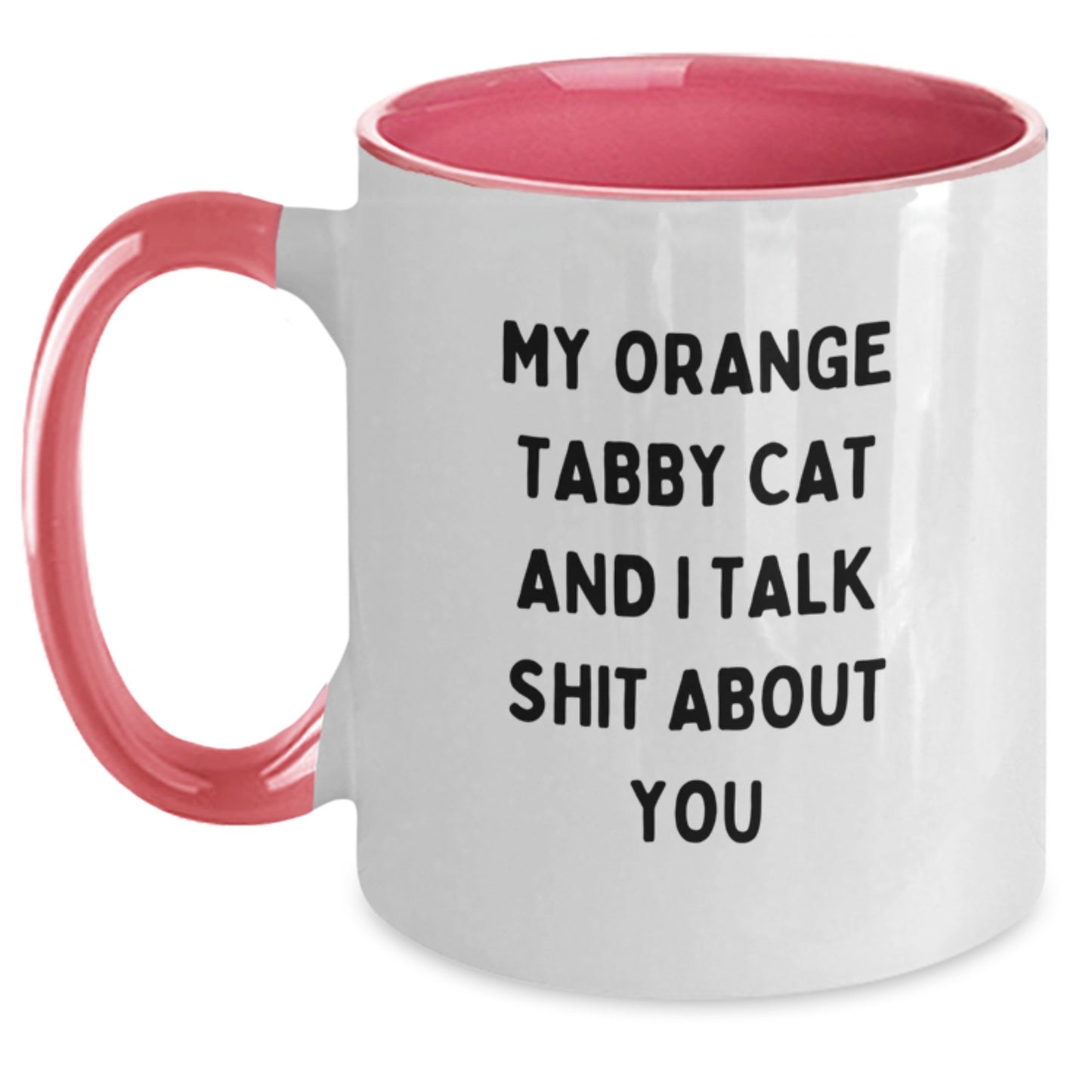 Funny Orange Tabby Cat Two Tone Coffee Mug Gifts for Men - Gifts from Family on Father's Day - Main
