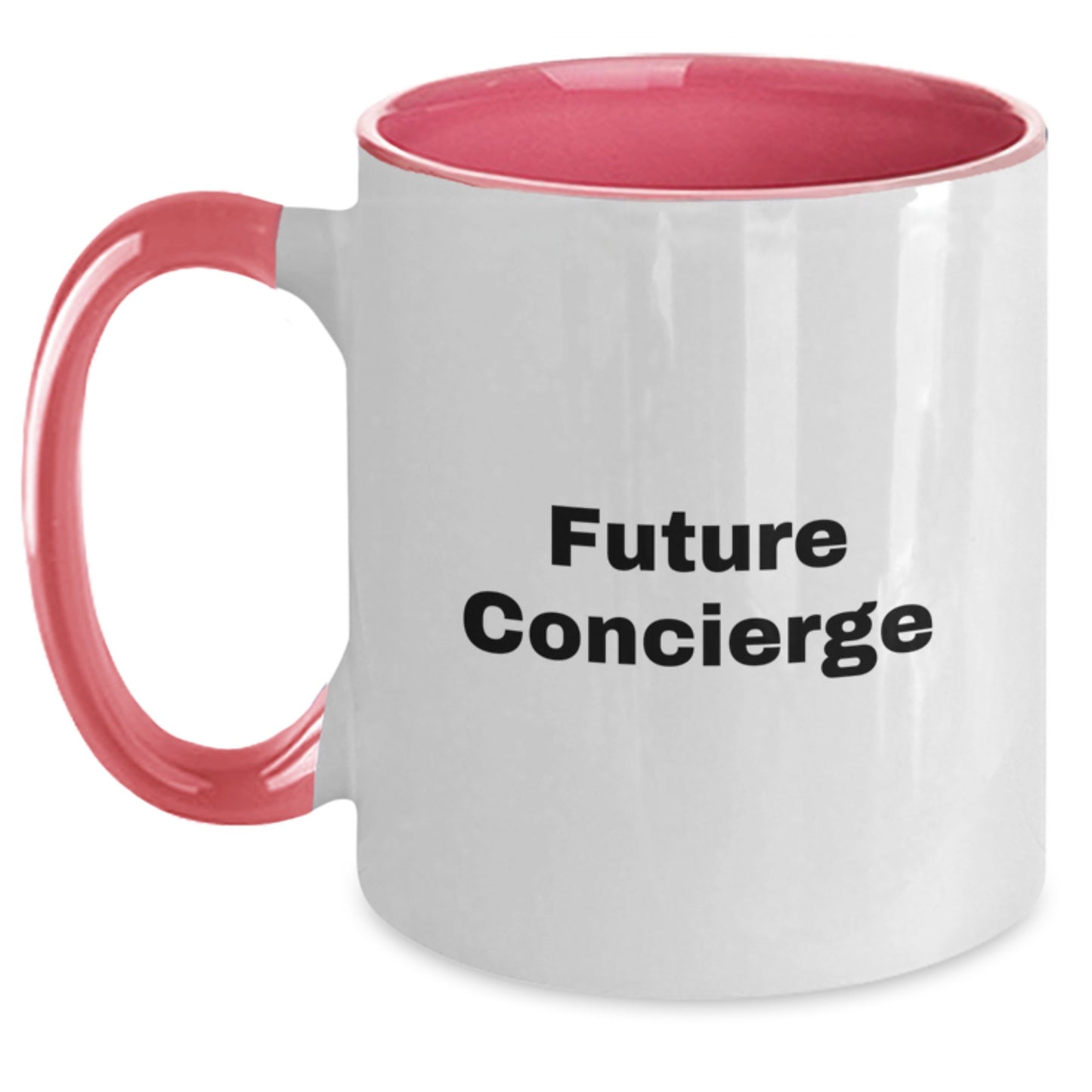 Future Concierge Christmas Unique Gifts, Funny Quote Two Tone Coffee Mugs for Friends, Coworkers, Family, Concierge Enthusiasts, Unique Holiday Presents from Santa - Main