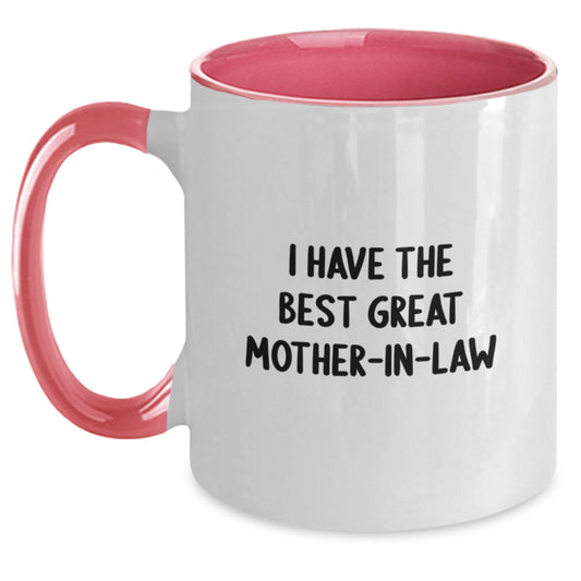 Funny Mom-in-law Gifts for Graduation - Unique Two Tone Coffee Mug 'I Have The Best Great Mom-in-law' from Family - Main