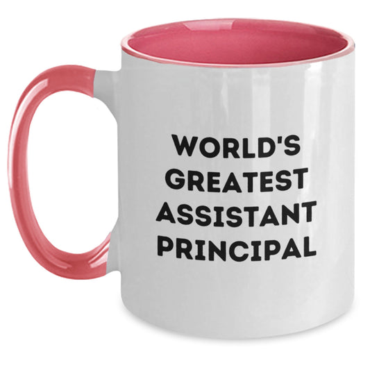 World's Greatest Assistant Principal Funny Quote Gifts from Men for Assistant Principal, Two Tone Coffee Mug, Father's Day Unique Gifts for Assistant Principals - Main