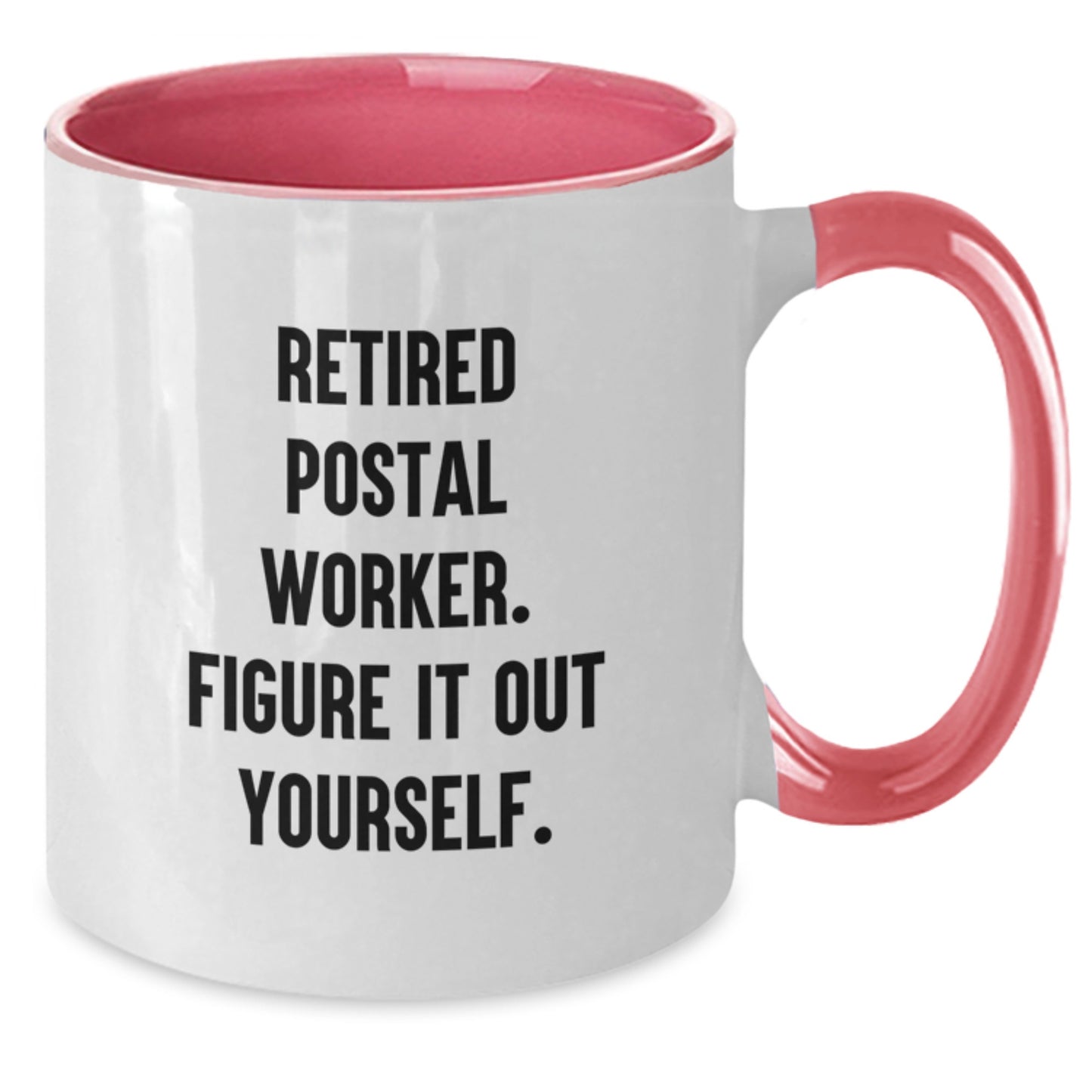 Funny Gifts from Friends for Postal Worker Men - Two Tone Coffee Mug with 'Figure It Out Yourself' Quote, Great Christmas Unique Ideas - Additional
