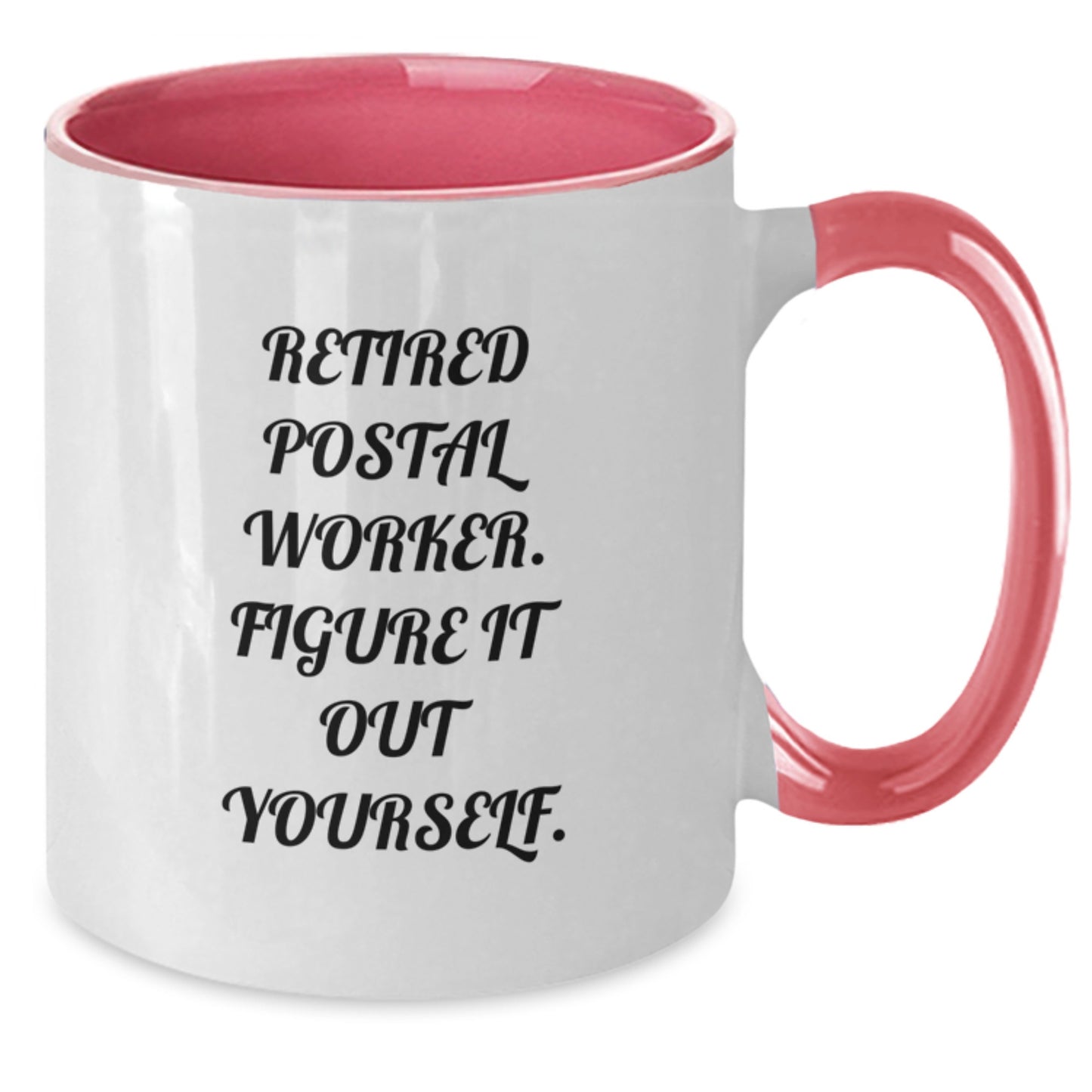 Funny Postal Worker Gifts from Friends, Unique Christmas Mugs for Men, Two Tone Coffee Mug with 'Figure It Out Yourself' Quote, Perfect for Postal Worker Appreciation Day - Additional