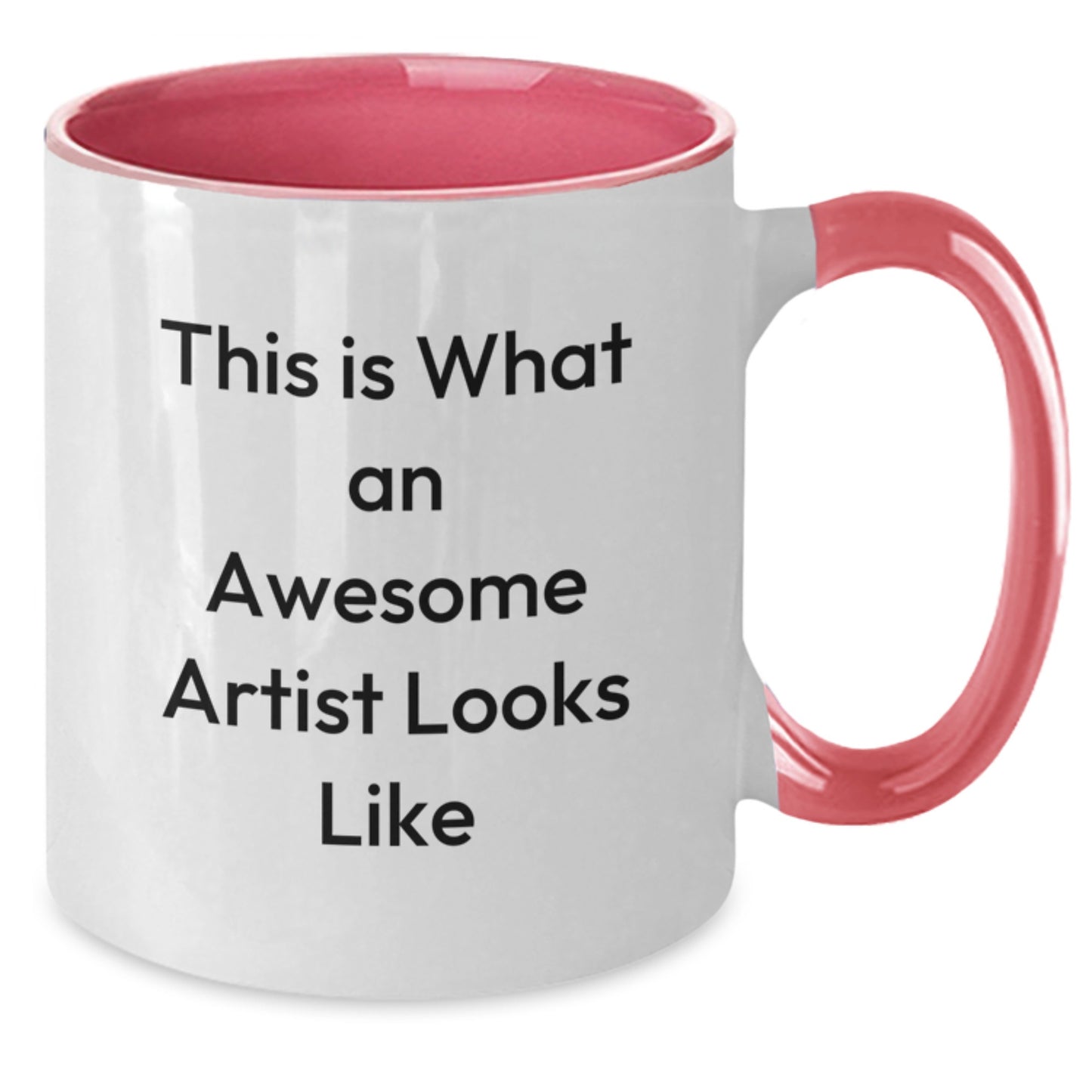Funny Artist Gifts from Friends, This Is What An Awesome Artist Looks Like Christmas Unique Gifts for Artist, Funny Two Tone Coffee Mug - Additional