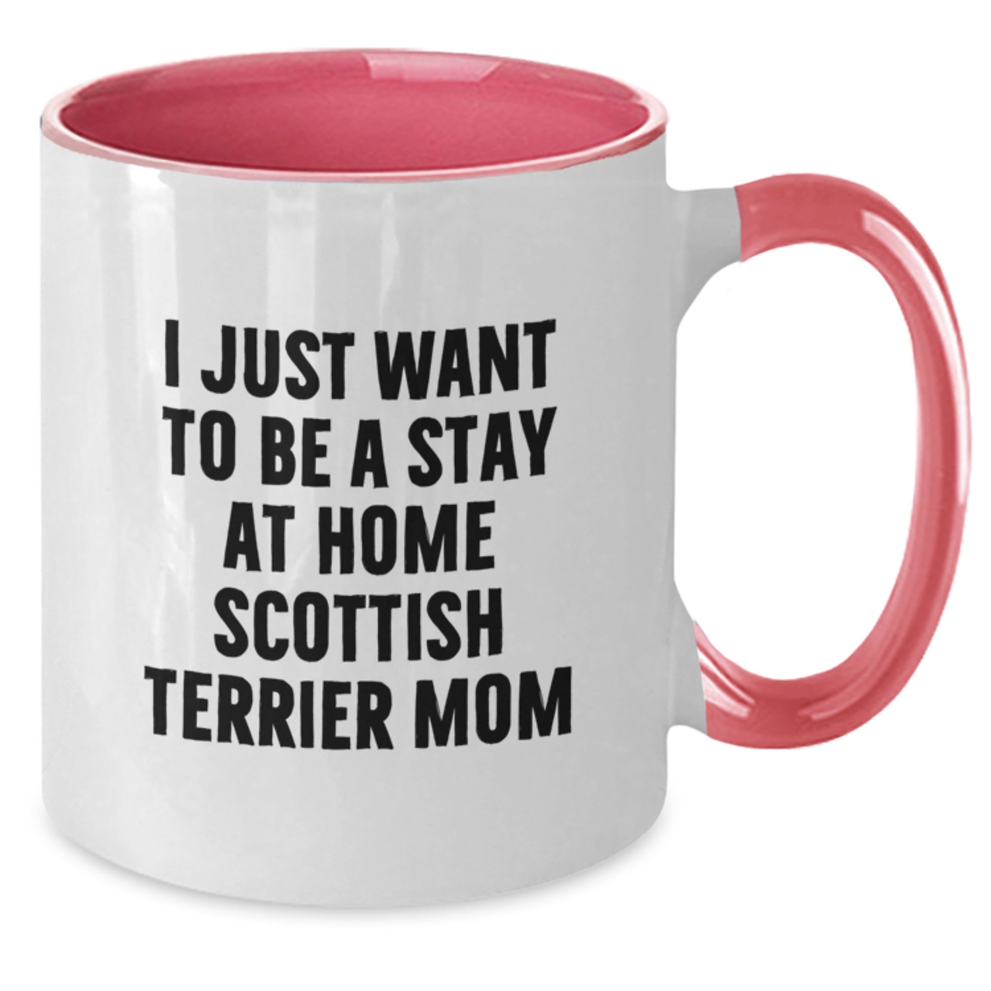 Funny Scottish Terrier Dog Mom Gifts from Friends and Family - Christmas Unique Gifts for Scottish Terrier Dog Lovers - Two Tone Coffee Mug with Scottish Terrier Dog Mom Quote - Additional