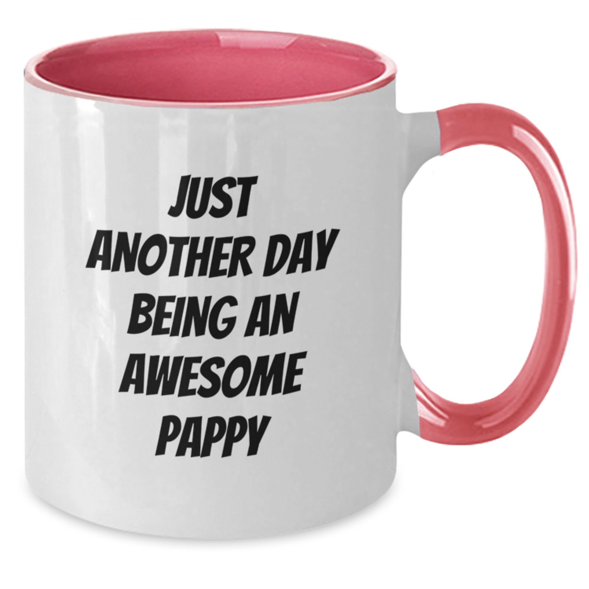 Pappy Gifts from Family and Friends - Two Tone Coffee Mug with Inspirational Quote - 'Just Another Day Being An Awesome Pappy' - Graduation Unique Gifts for Pappy - Additional