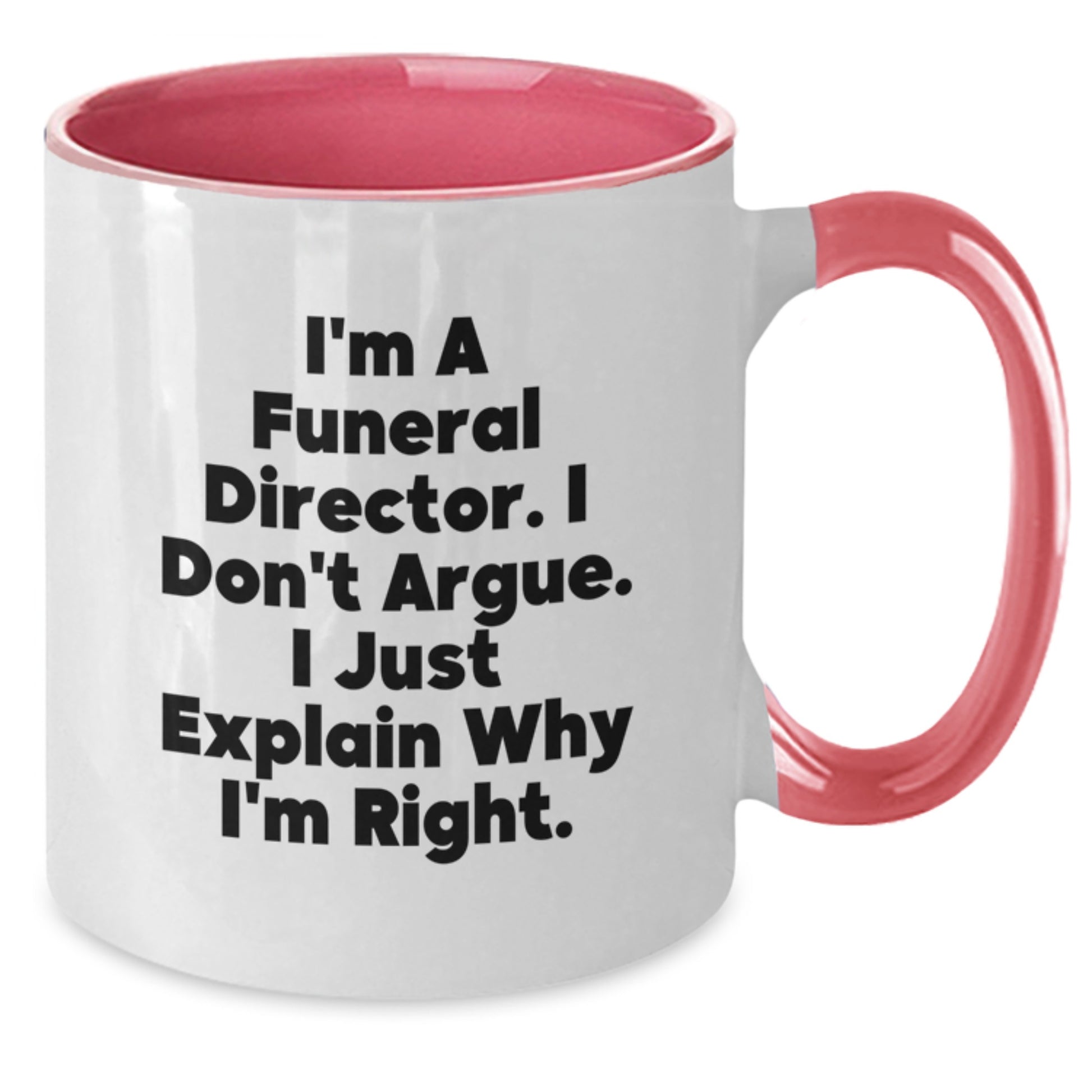 Funny Funeral Director Gifts for Family from Friends - Two Tone Coffee Mugs with Inspirational Quote - Christmas Unique Presents for Men and Women - Additional