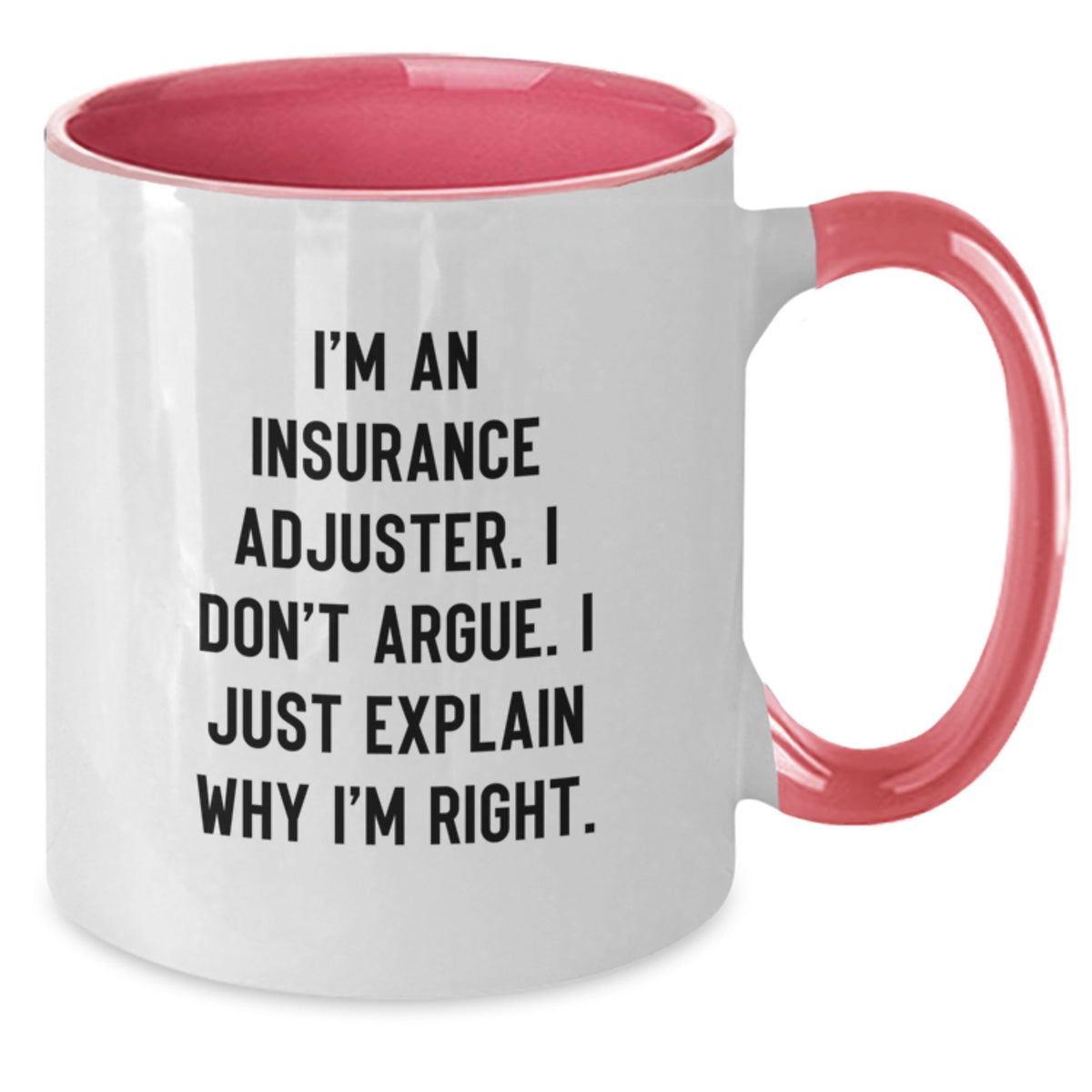 Insurance Adjuster Keepsake Two Tone Coffee Mug for Him Christmas Gift - Additional