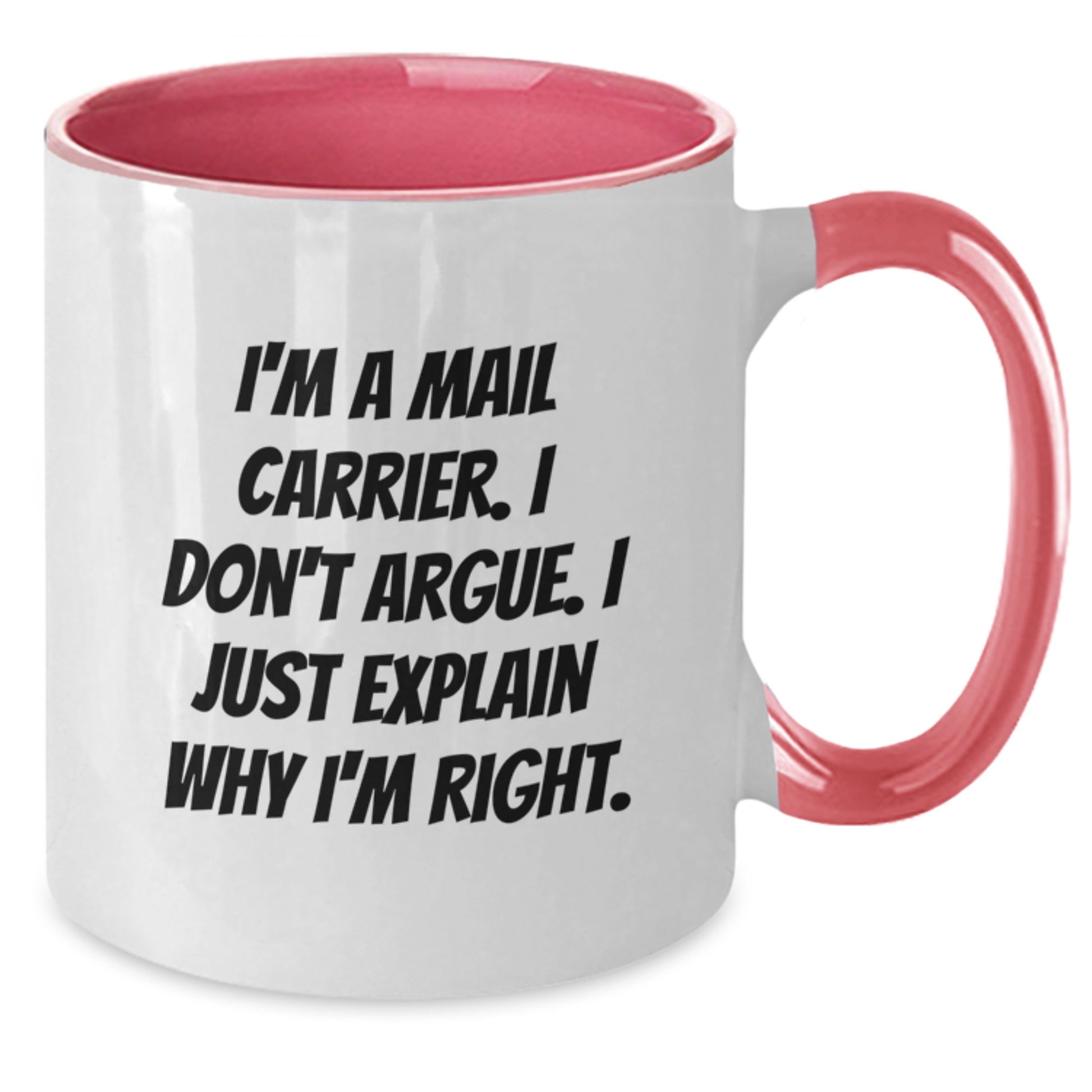 Funny Mail Carrier Quote Two Tone Coffee Mugs Gifts for Mail Carrier Men, Unique Gifts for Graduation, Funny Gifts from Friends, Coworkers, Family - Additional