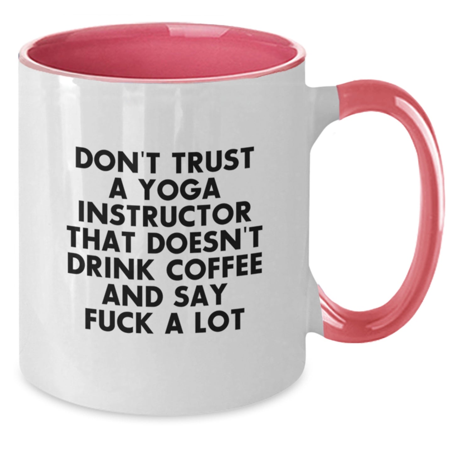 Funny Yoga Instructor Gifts from Men - Two Tone Coffee Mug, Black and White, for Yoga Instructor Friends, Graduation Unique Gifts - Additional