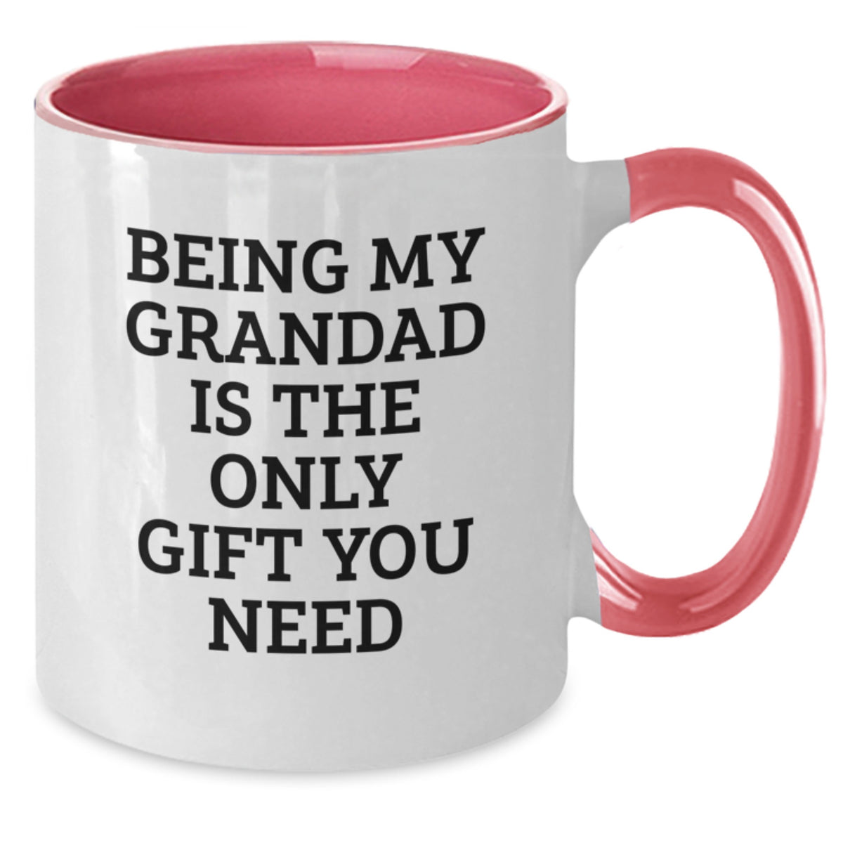 Gifts from Family and Friends for Grandad - Two Tone Funny Coffee Mug, Being My Grandad Is The Only Gift You Need - Additional