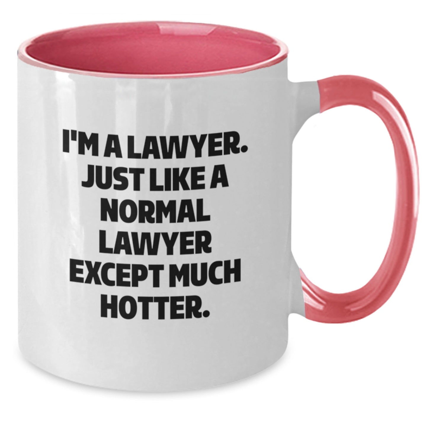 Funny Lawyer Gift Two Tone Coffee Mug for Valentine's from Friends to Lawyer - Additional
