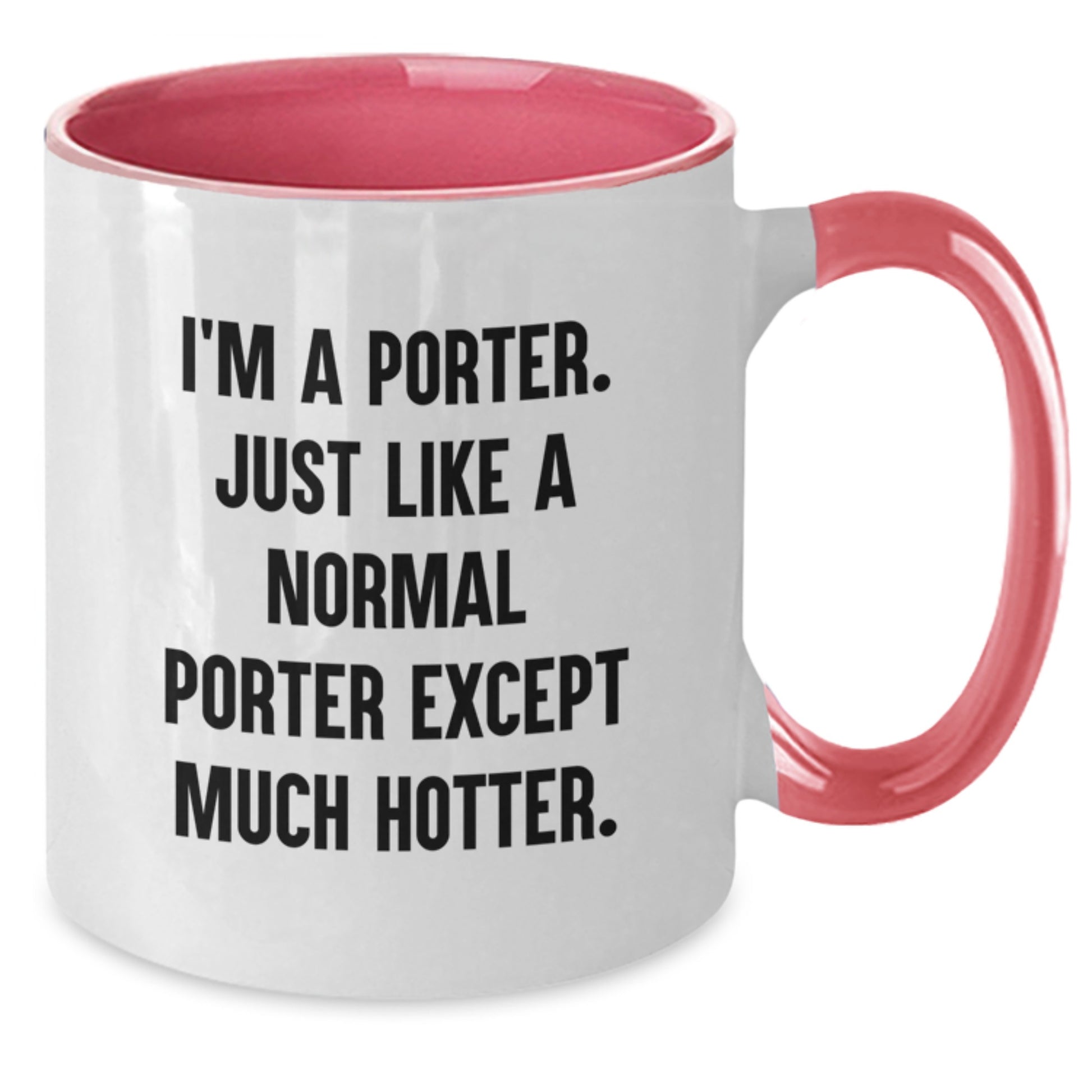 Porter Lover Gifts, Funny Two Tone Coffee Mugs for Porters, Christmas Unique Presents from Friends or Family - Additional