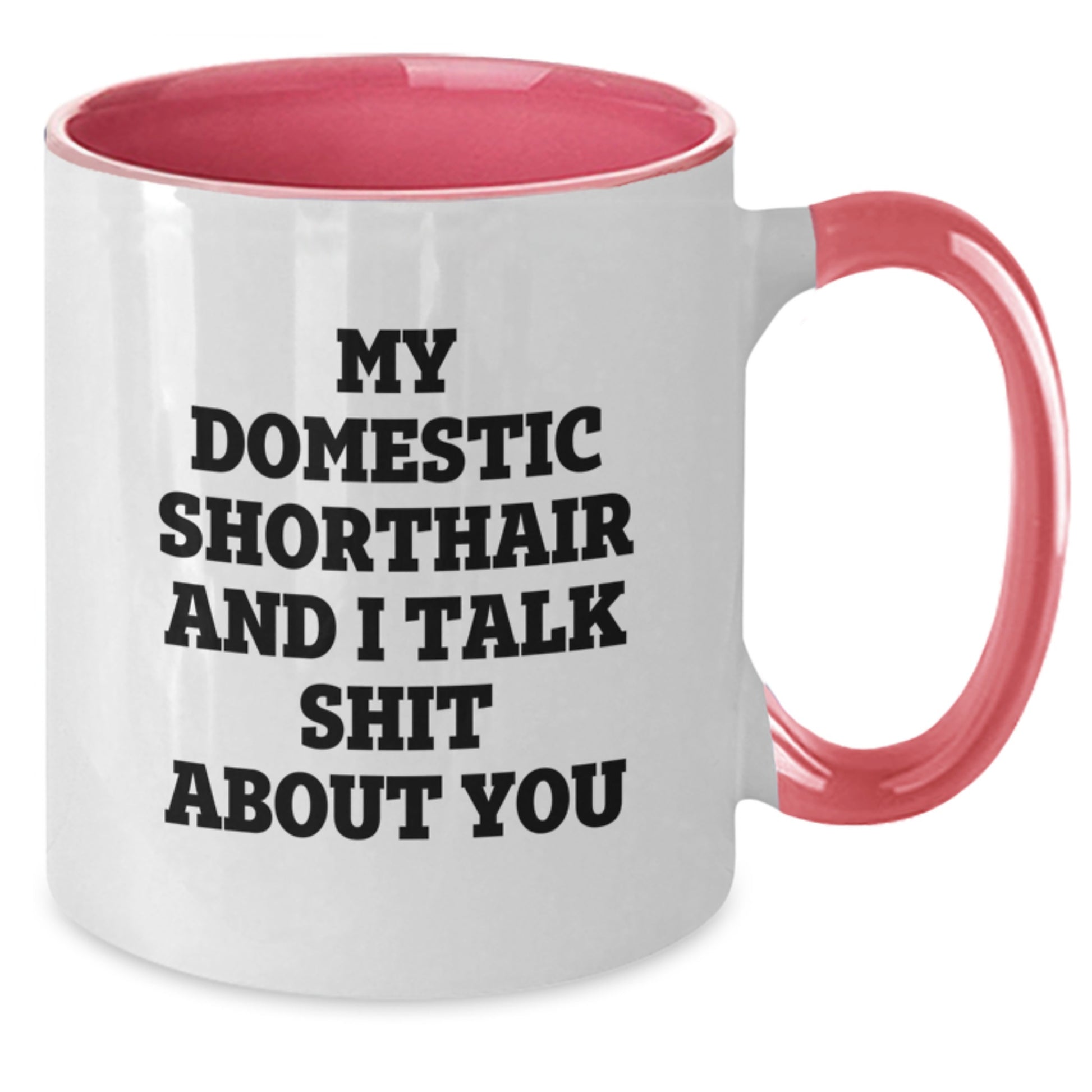 Funny Domestic Shorthair Cat Gifts for Men - Two Tone Coffee Mug from Friends - Additional