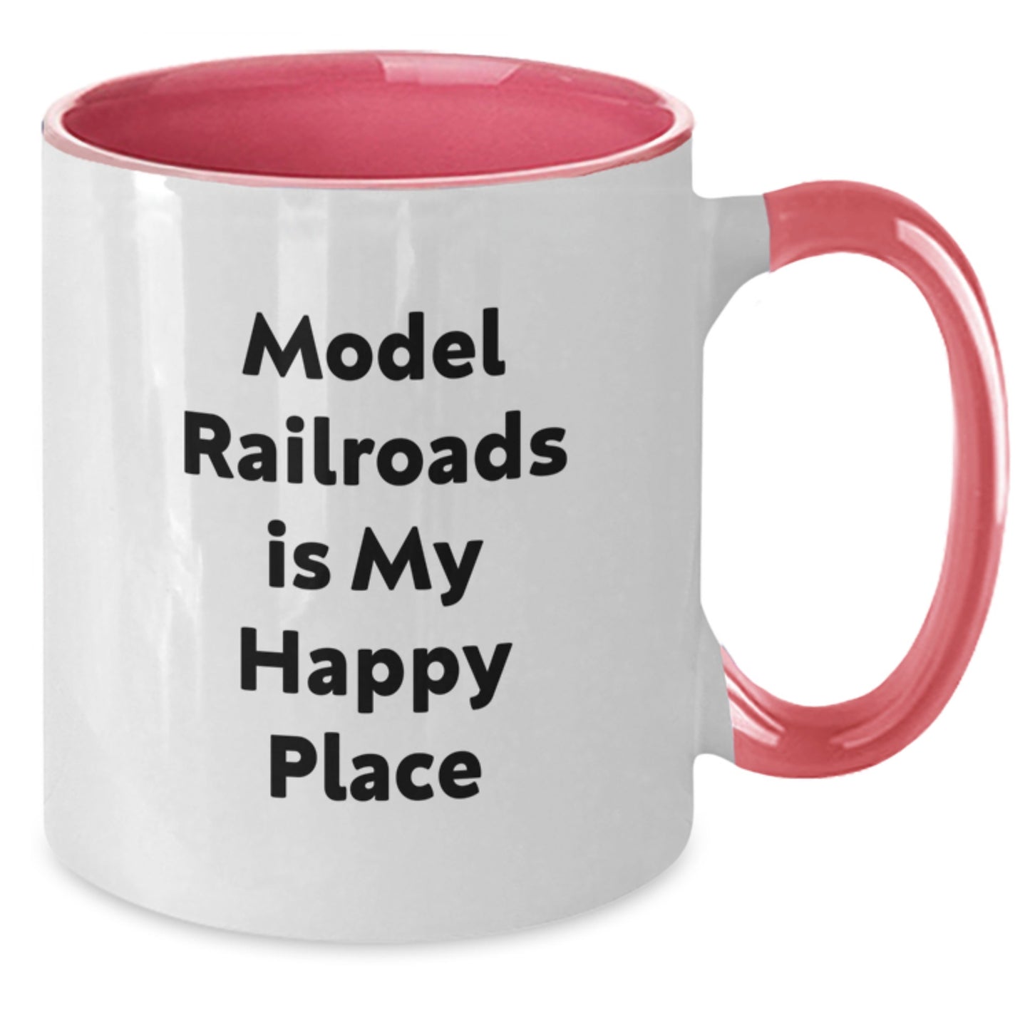 Model Railroads Gifts for Friends, Funny Two Tone Coffee Mug, Gifts from Women to Family for Christmas - Additional