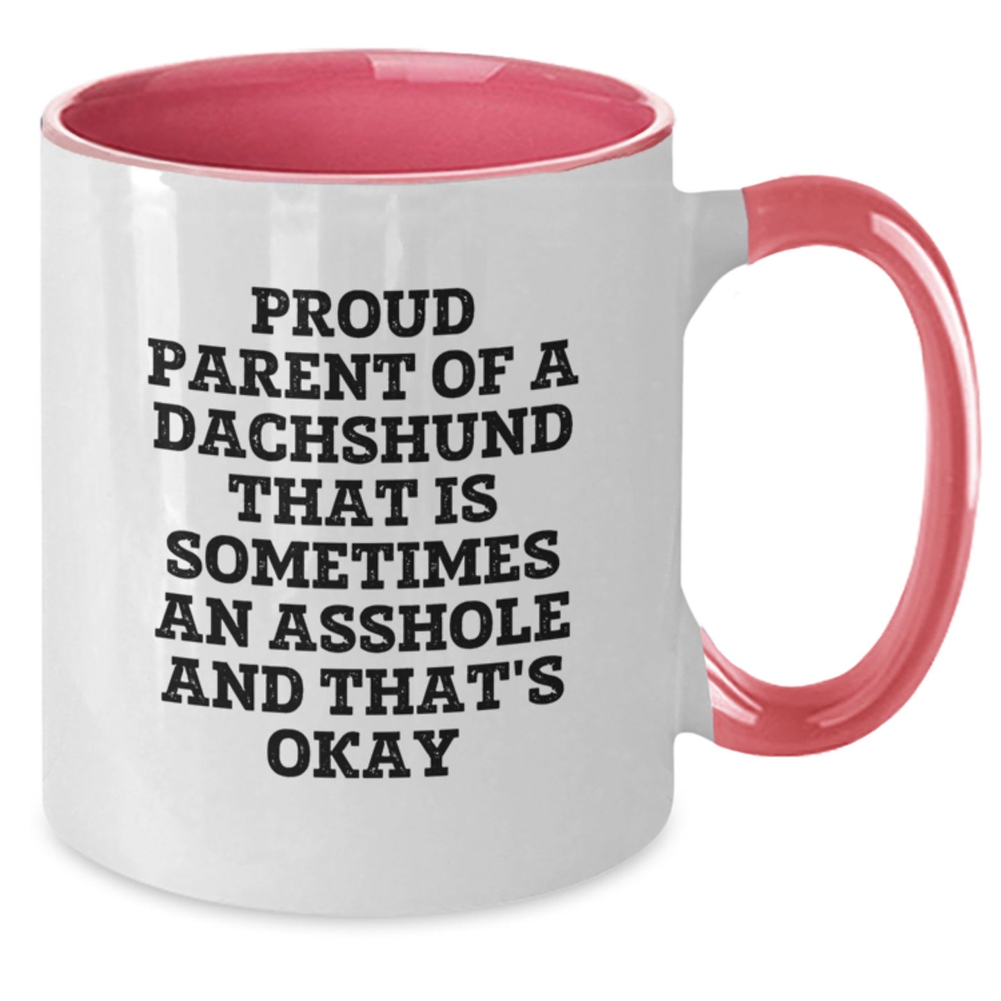 Funny Dachshund Dog Two Tone Coffee Mugs Gifts from Family for Father's Day Unique - Additional