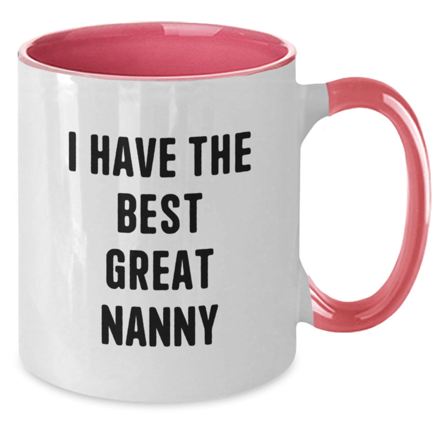 Funny Nanny Gifts from Men, Women, Friends, or Family on Valentine's - I Have The Best Great Nanny Two Tone Coffee Mug - Additional